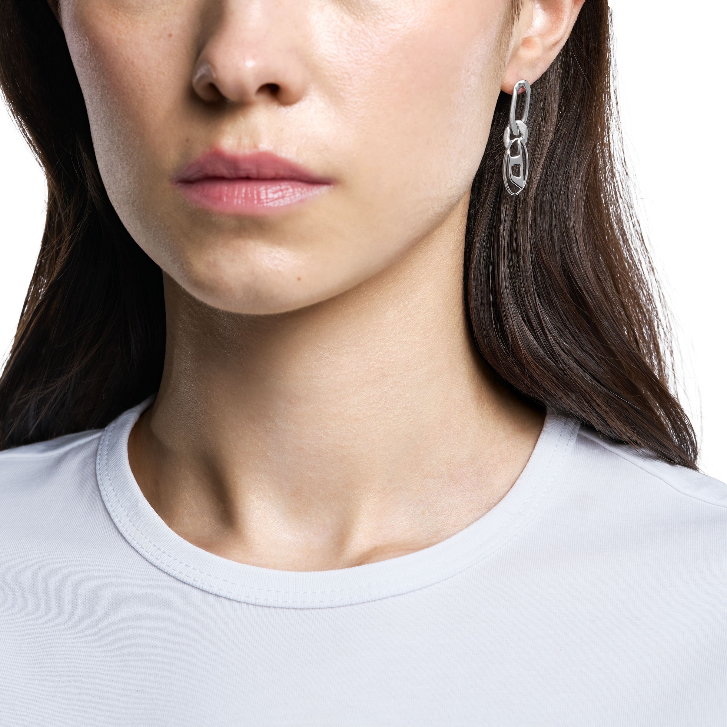 Diesel Single-Ohrstecker »Schmuck Geschenk Metall OVAL D LOGO, DX1598040«