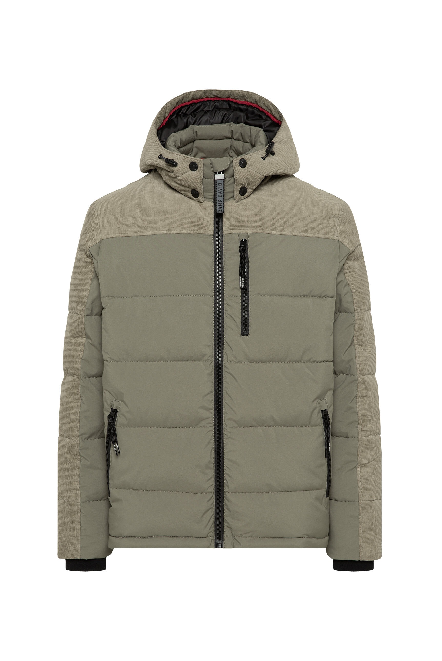 CAMP DAVID Winterjacke mit Kapuze mit verstellbarem Gummizug im Saum günstig online kaufen