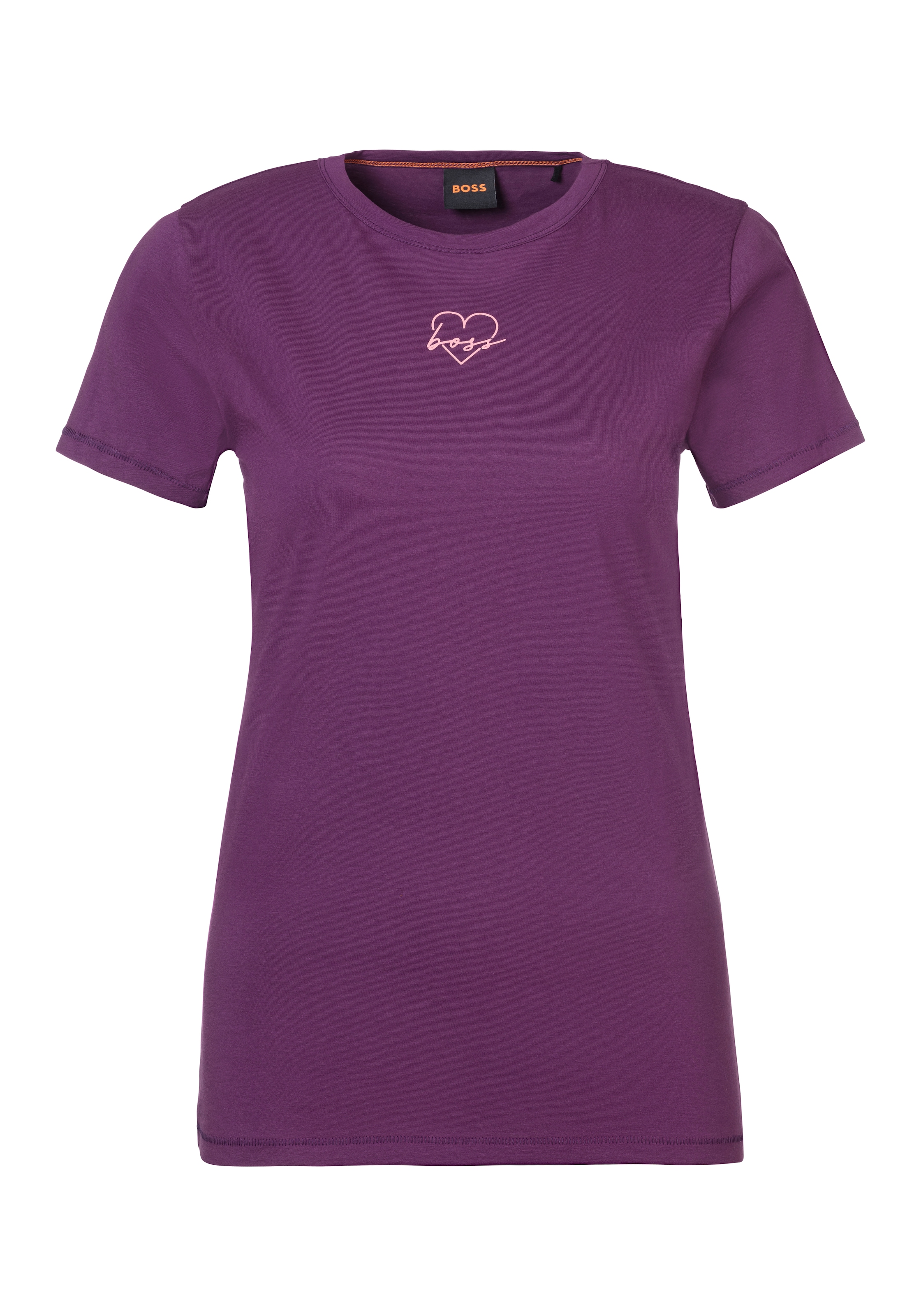 BOSS ORANGE T-Shirt »C_Elogo_print6«, mit BOSS Logoschriftzug mit Mille Fleur Print