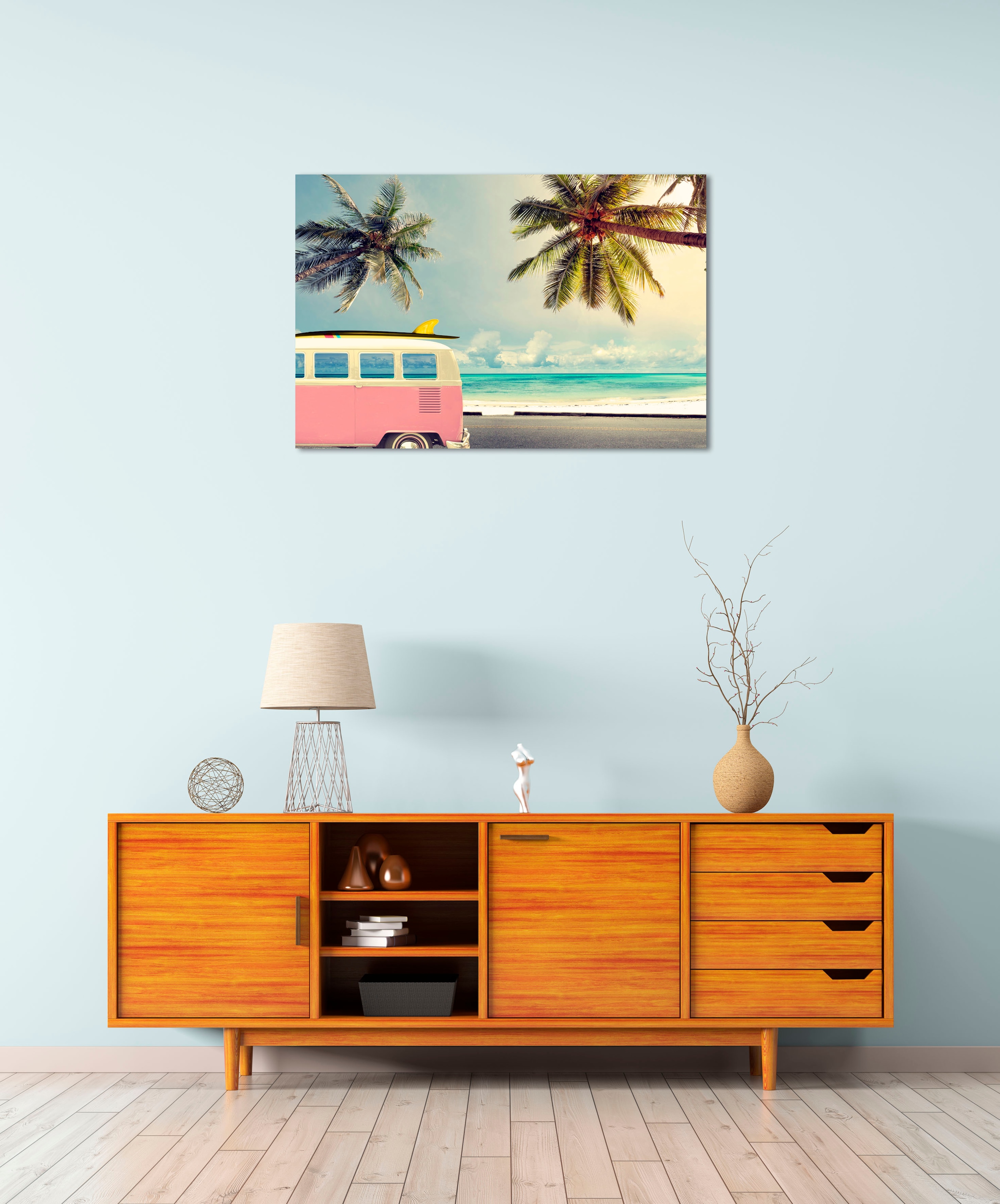 queence Acrylglasbild "Enka", Strand-Italien-Spanien-Strand-Himmel-Meer-Mee günstig online kaufen