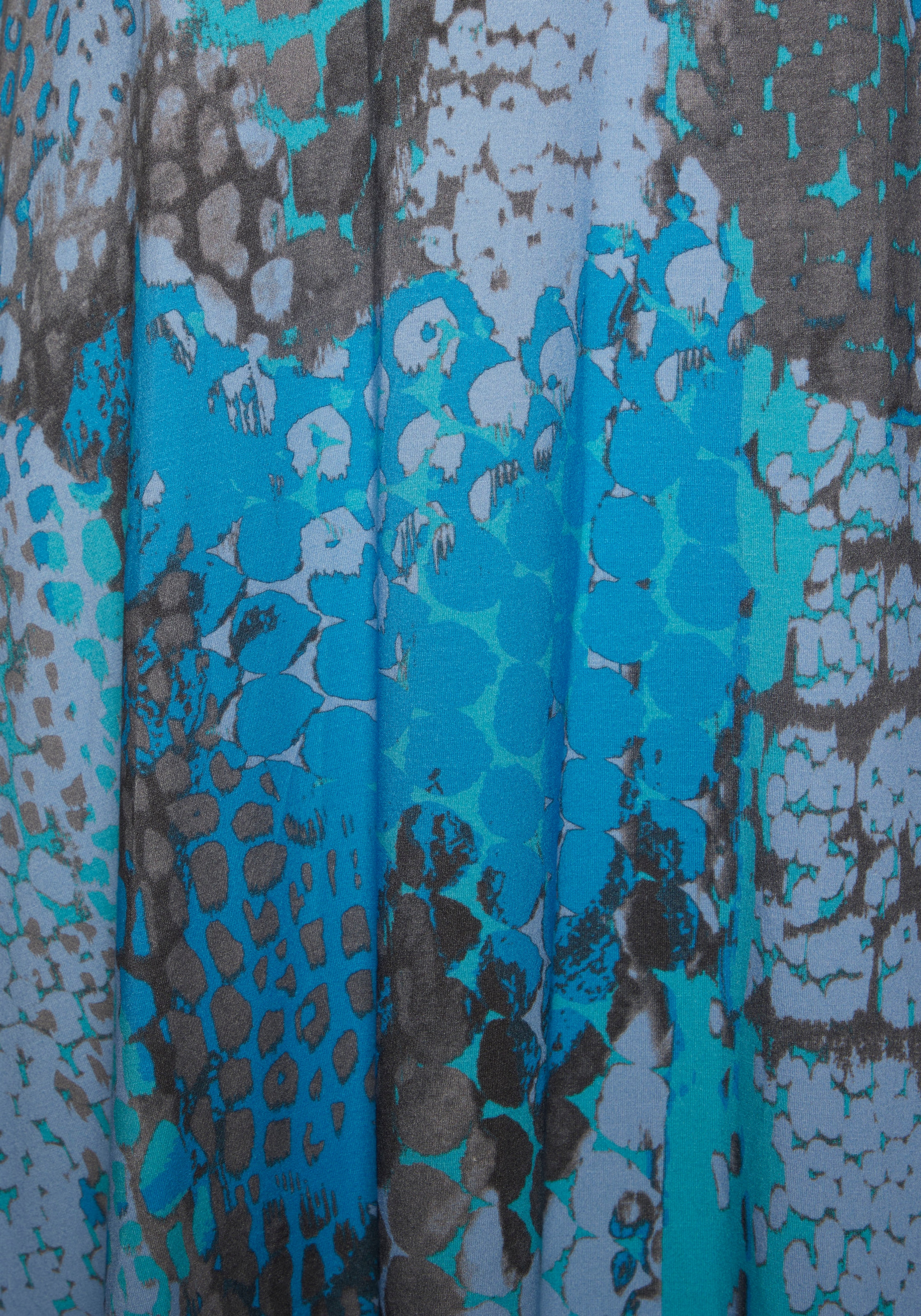 Buffalo Strandkleid, mit besonderem Trägerdesign und Alloverprint, Minikleid, Sommerkleid