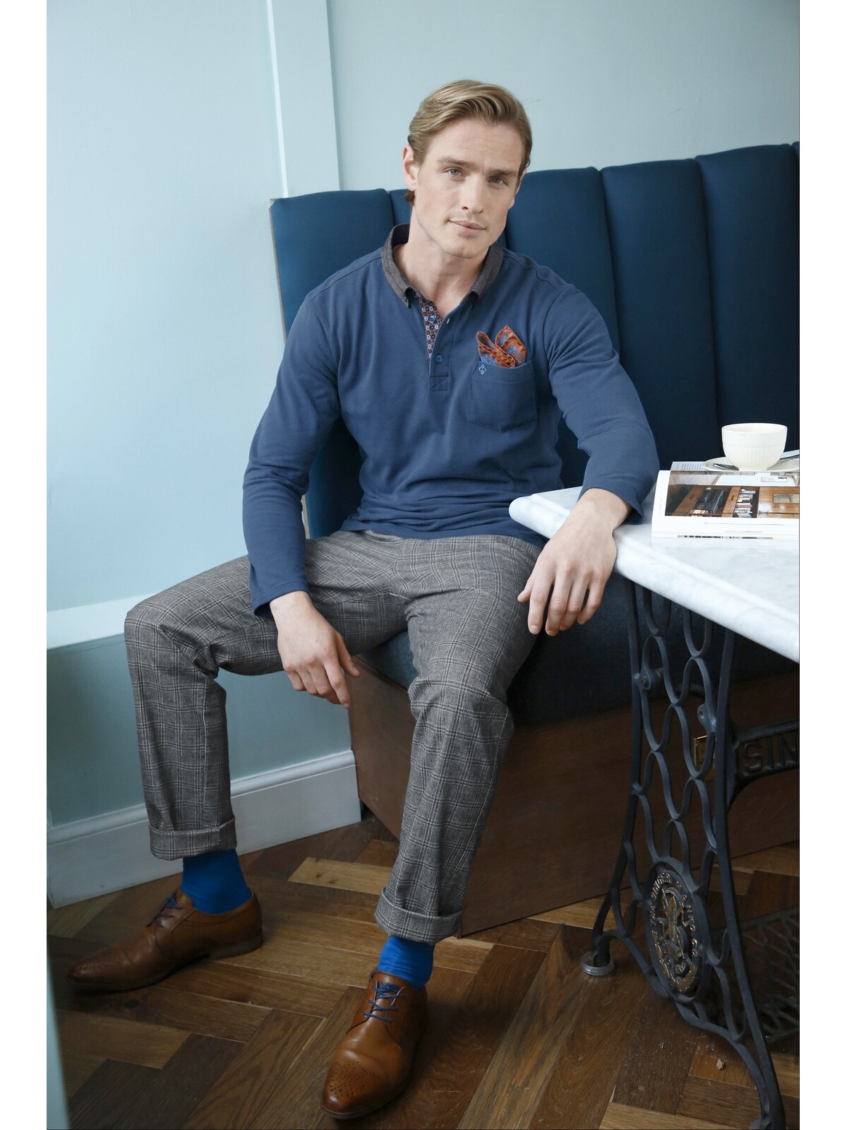 Charles Colby Stoffhose »Hose DUKE GILBERT«