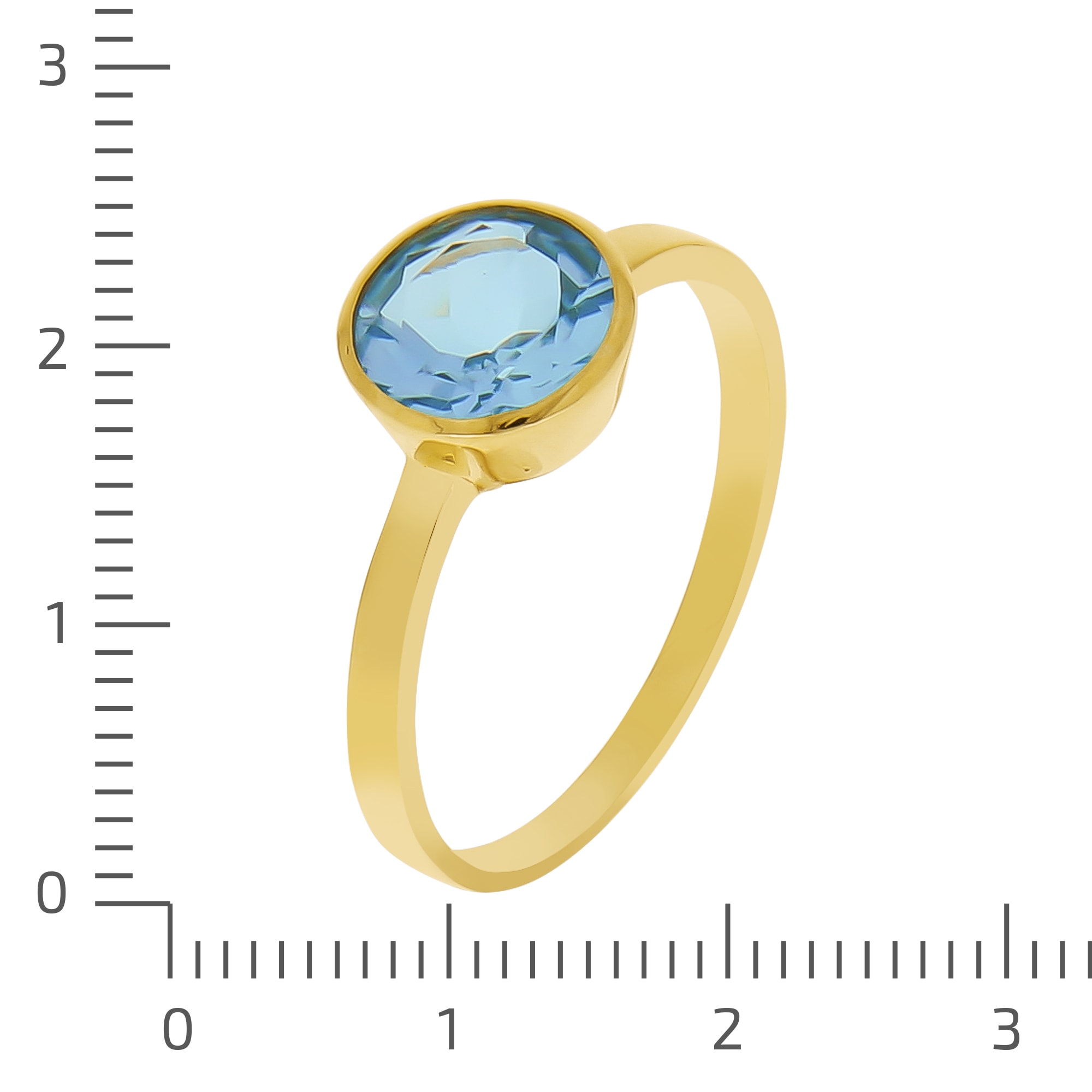 Fascination by Ellen K. Fingerring »375 Gold mit Blautopas (beh.)«