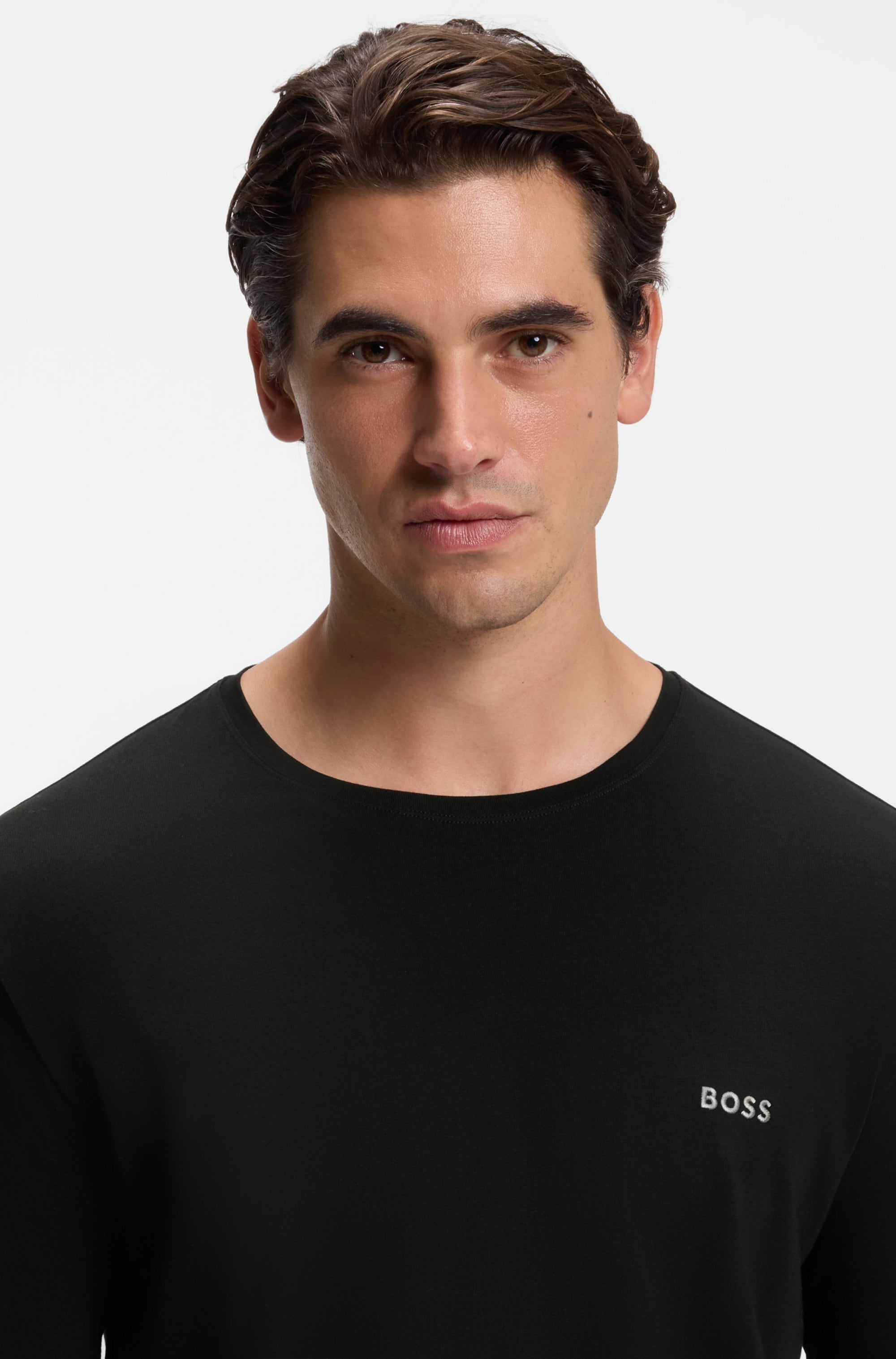 BOSS Langarmshirt »Mix&Match LS« mit Logoschriftzug