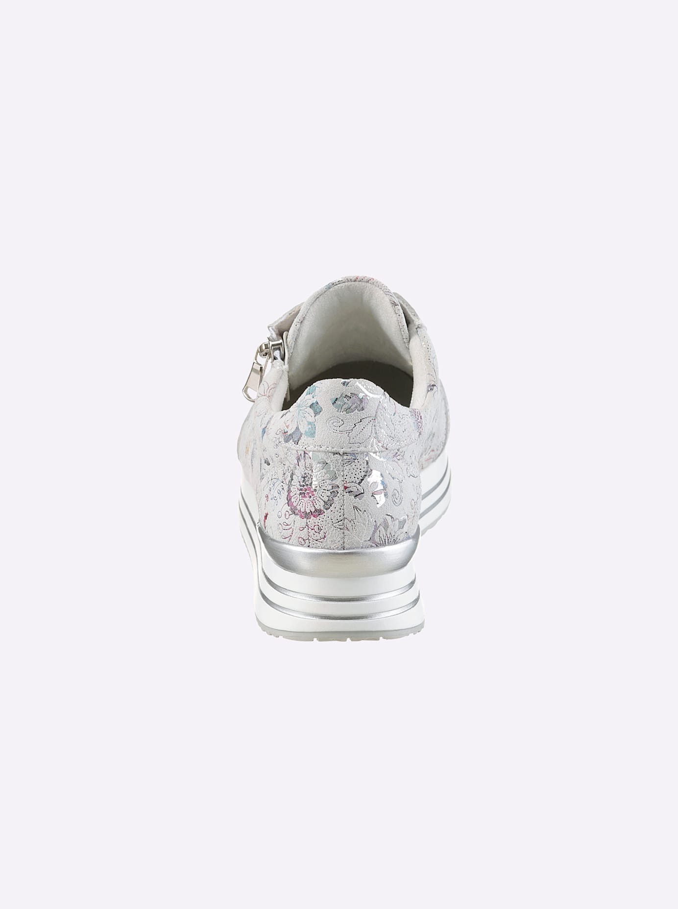 Sneaker REMONTE, Damen, Gr. 42, hellgrau, bedruckt, Leder, Schuhe Sneaker 3