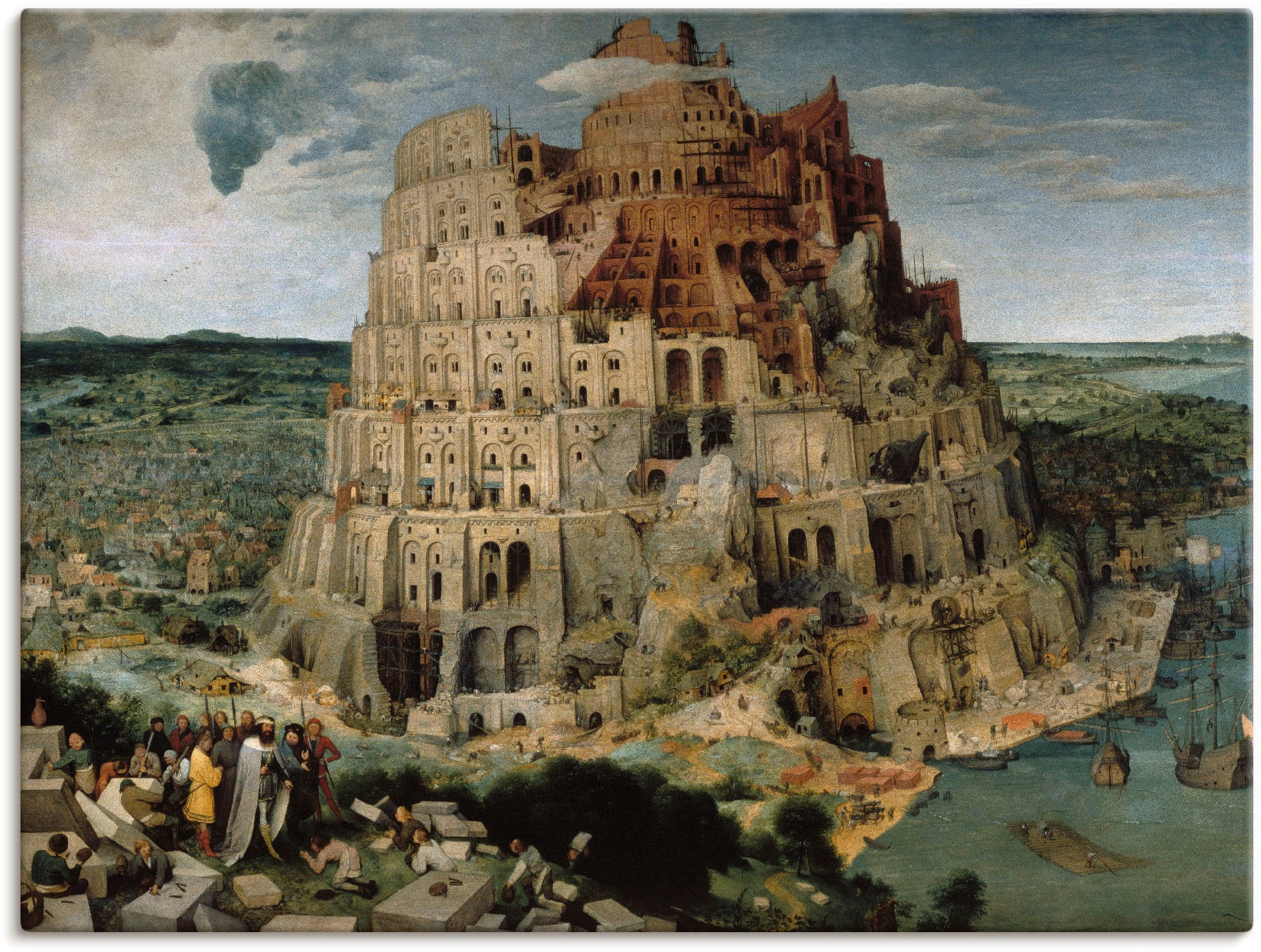 Artland Wandbild "Der Turmbau von Babel. 1563" Gebäude 1 Stk. tlg. als Leinwandbild, Poster in verschied. Größen