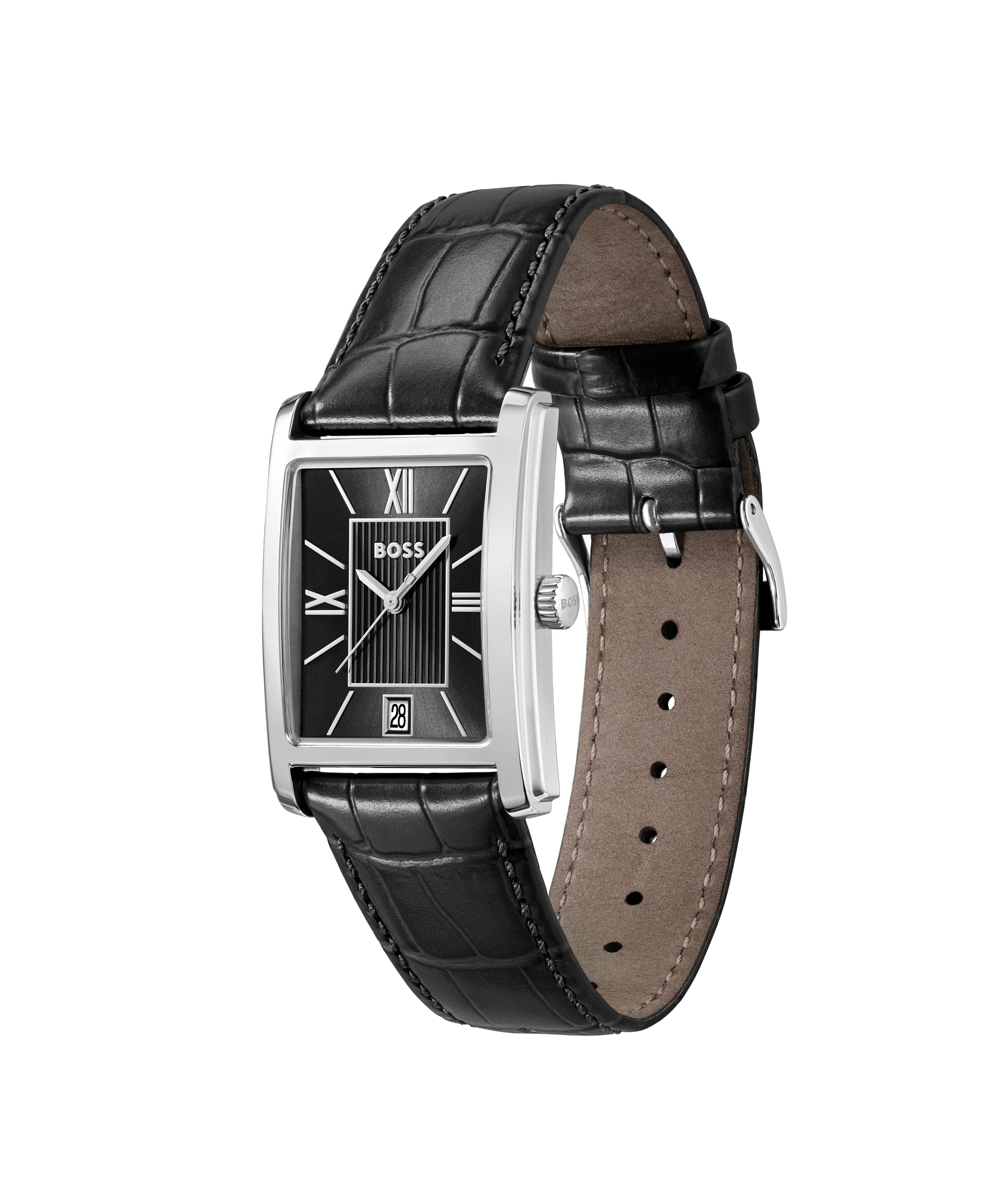 BOSS Quarzuhr »PRINCIPLE DRESS«, Armbanduhr, Damenuhr, Herrenuhr, Lederarmband, analog, Tag