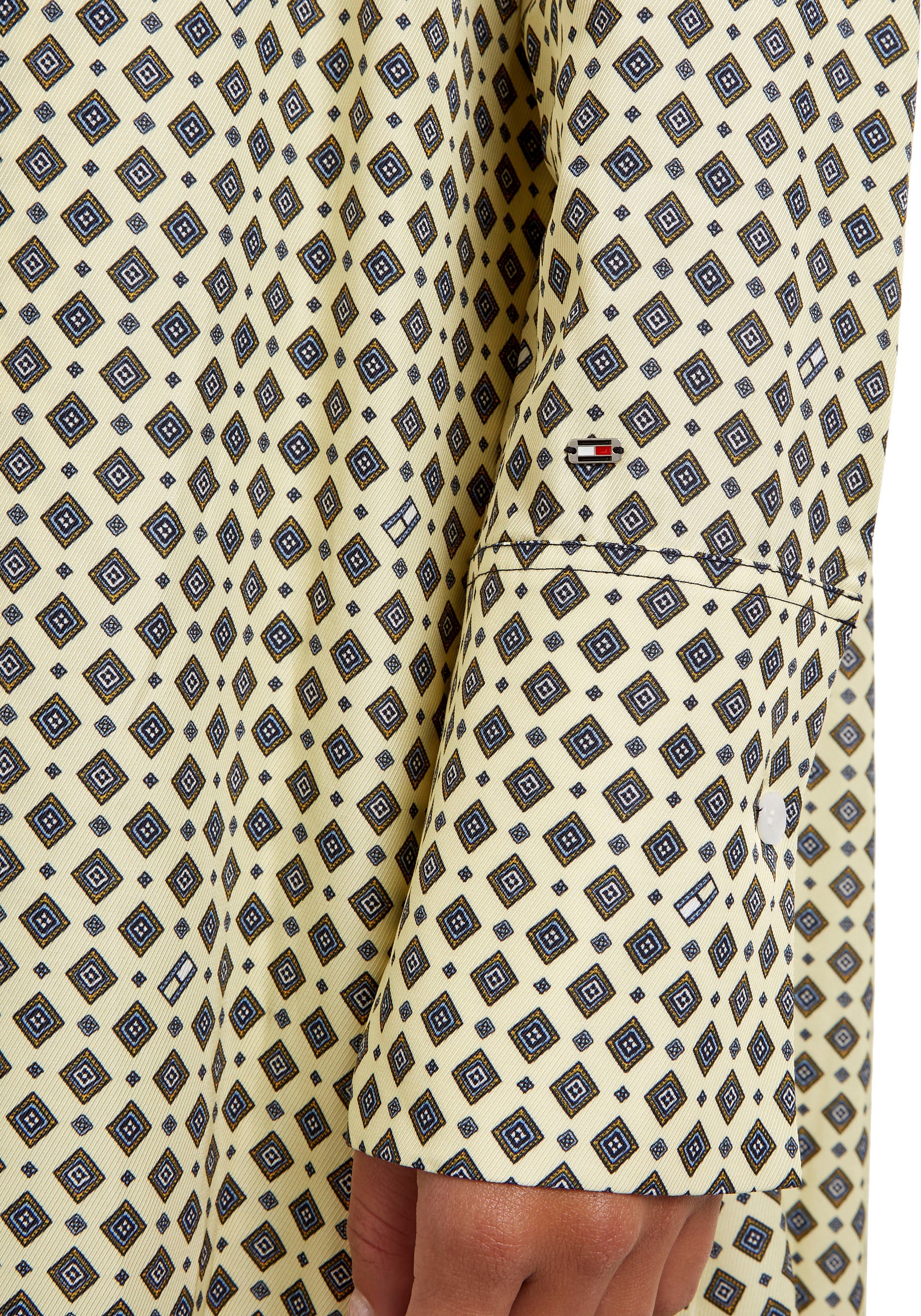 Tommy Hilfiger Blusenkleid »FOULARD DRAPED MIDI DRESS« mit Tommy Hilfiger Markenlabel