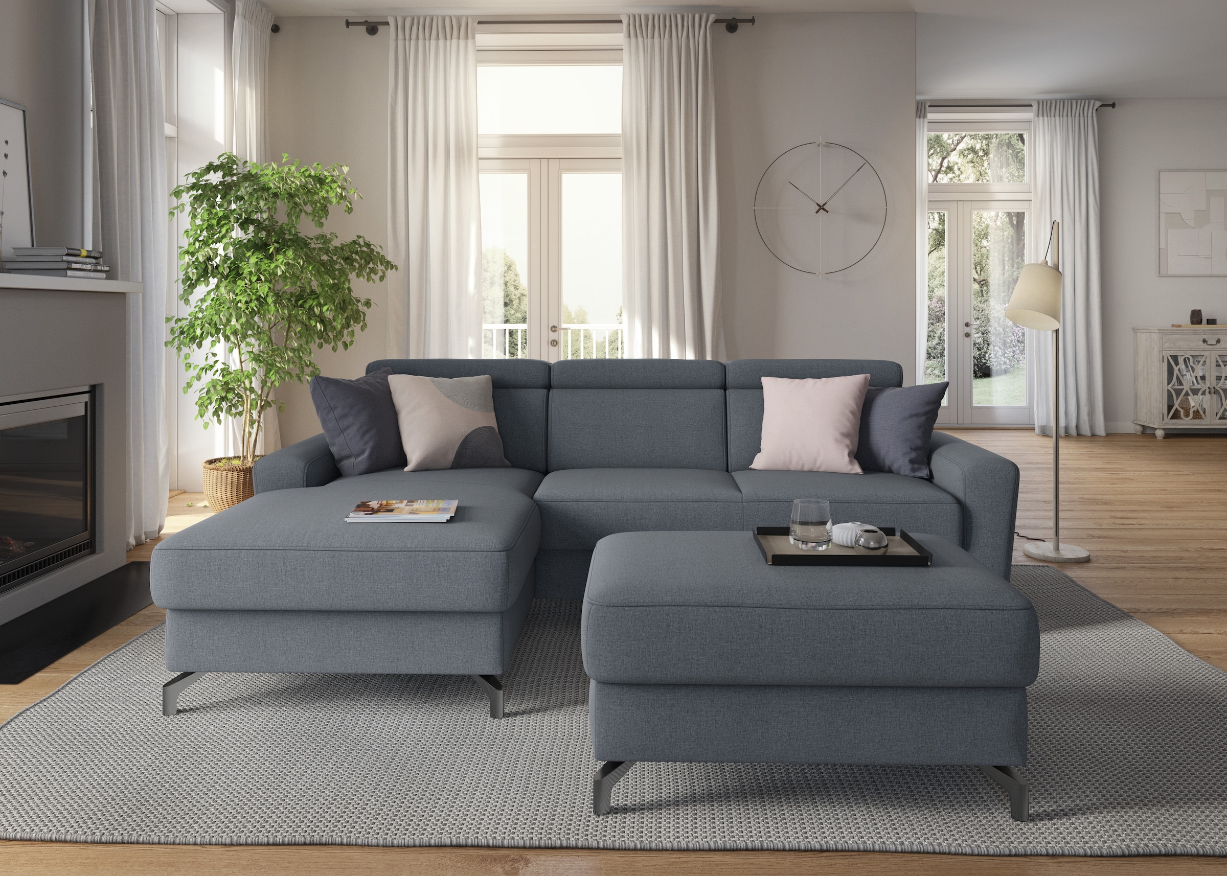 sit&more Ecksofa "Scarlett L-Form" inklusive Kopfteilverstellung, optional Schlaffunktion & Bettkasten
