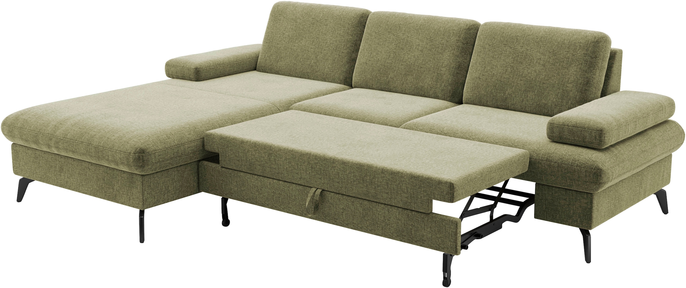 sit&more Ecksofa »Morris Jubi, L-Form«, inkl. Armteilfunktion und 1 Zierkissen, wahlweise mit Bettfunktion