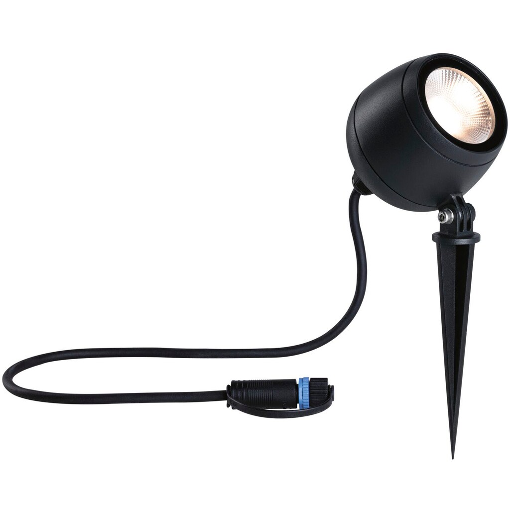 Paulmann LED Gartenleuchte »Outdoor Plug & Shine Spot Kikolo 60° 3000K anthrazit«, 1 flammig-flammig