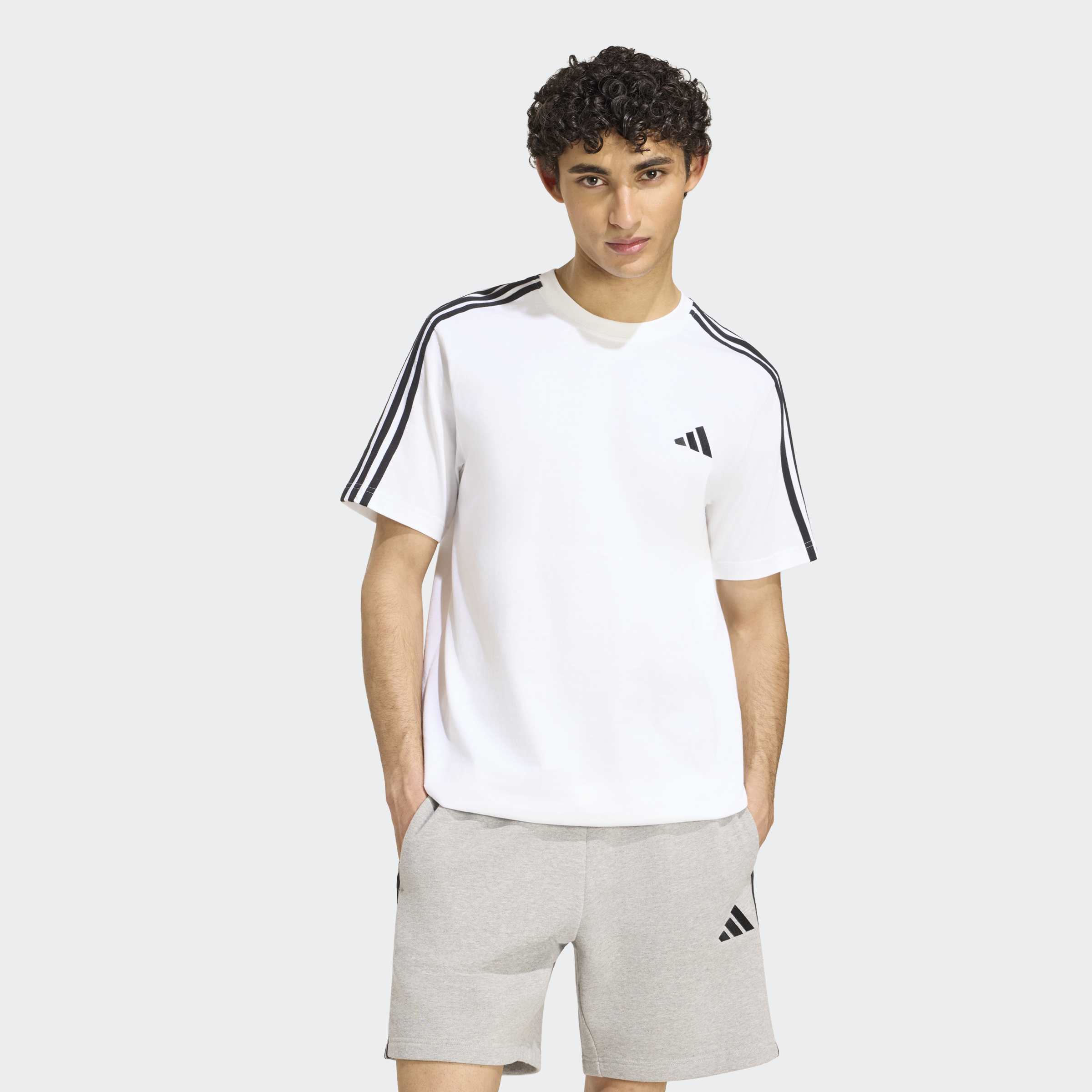 adidas Sportswear "ESSENTIALS 3-STREIFEN, SINGLE JERSEY, BRANDING LINKE SCHULTER"