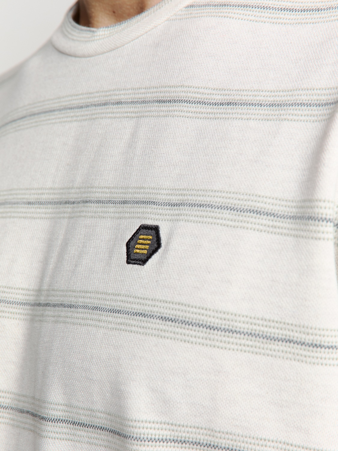 NO EXCESS T-Shirt »No Excess Jacquard crewneck t-shirt«