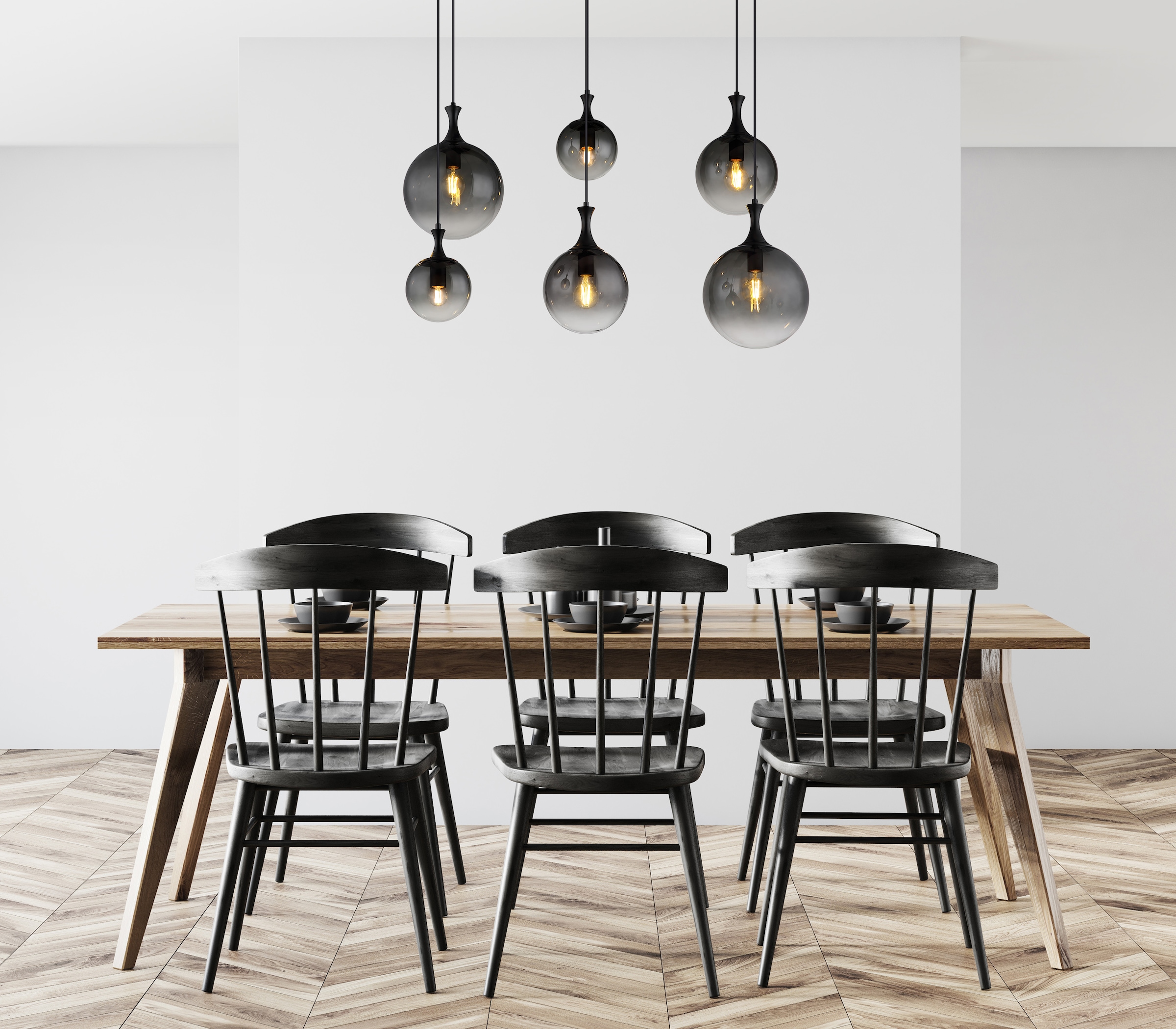 GLOBO LIGHTING Hängeleuchte »DALTON«, Leuchtmittel E27 | ohne Leuchtmittel, Hängelampe/Pendelleuchte/Esszimmer/Wohnzimmer/Esstisch