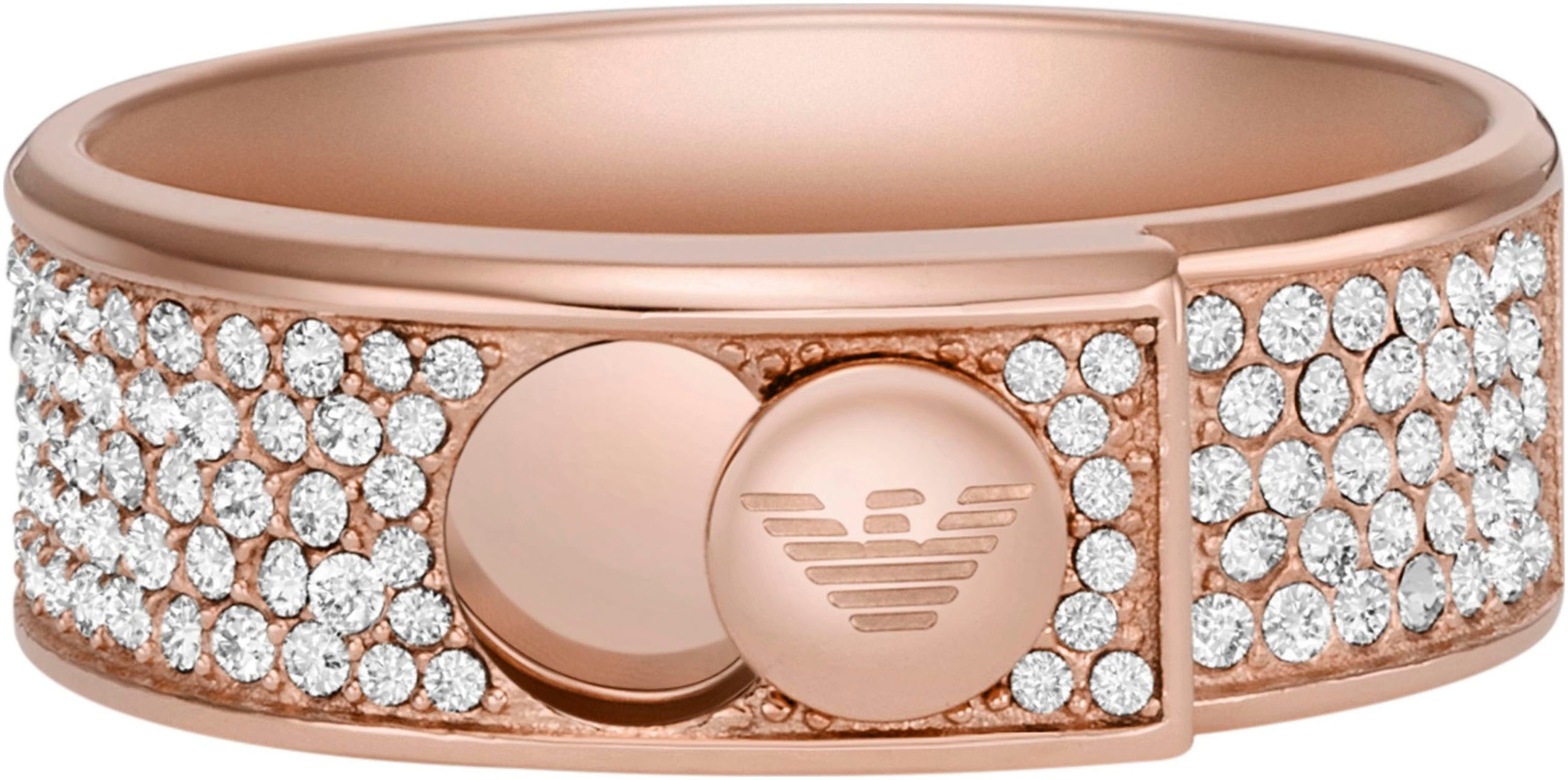 Emporio Armani Fingerring »COUPLES EGS3091040, EGS3092221«, mit Glasstein