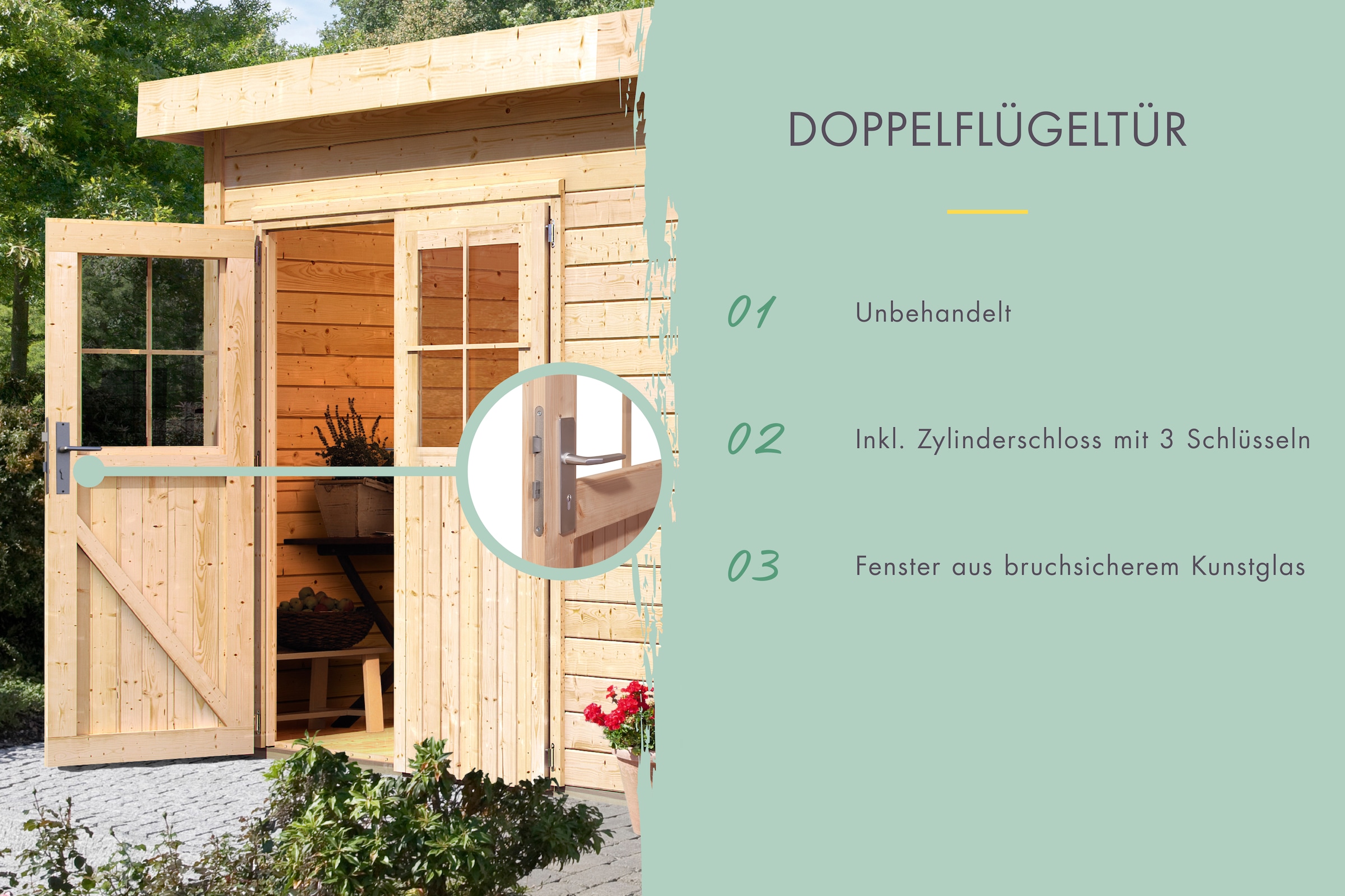 Karibu Gartenhaus »Tegel«