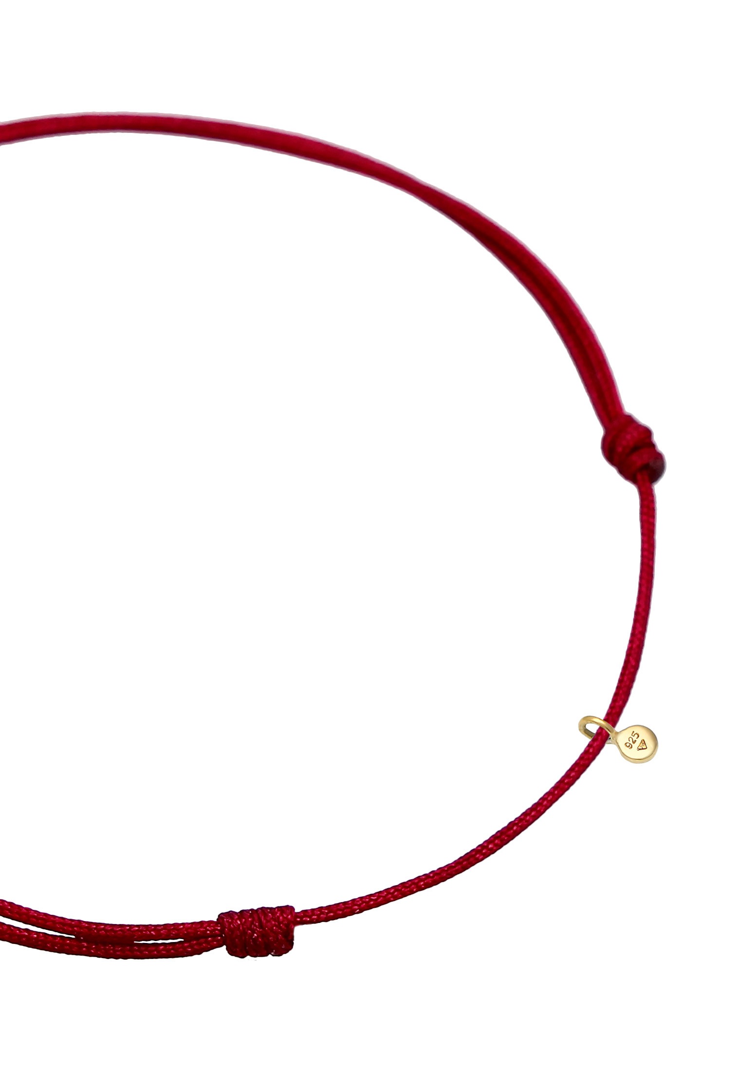Armband ELLI "Stern Astro Textilband 925 Silber" Gr. 16, rot (dunkelrot), Armbänder, Damen, 16cm, ohne Stein, Silber 925 (Sterlingsilber), Armband 3