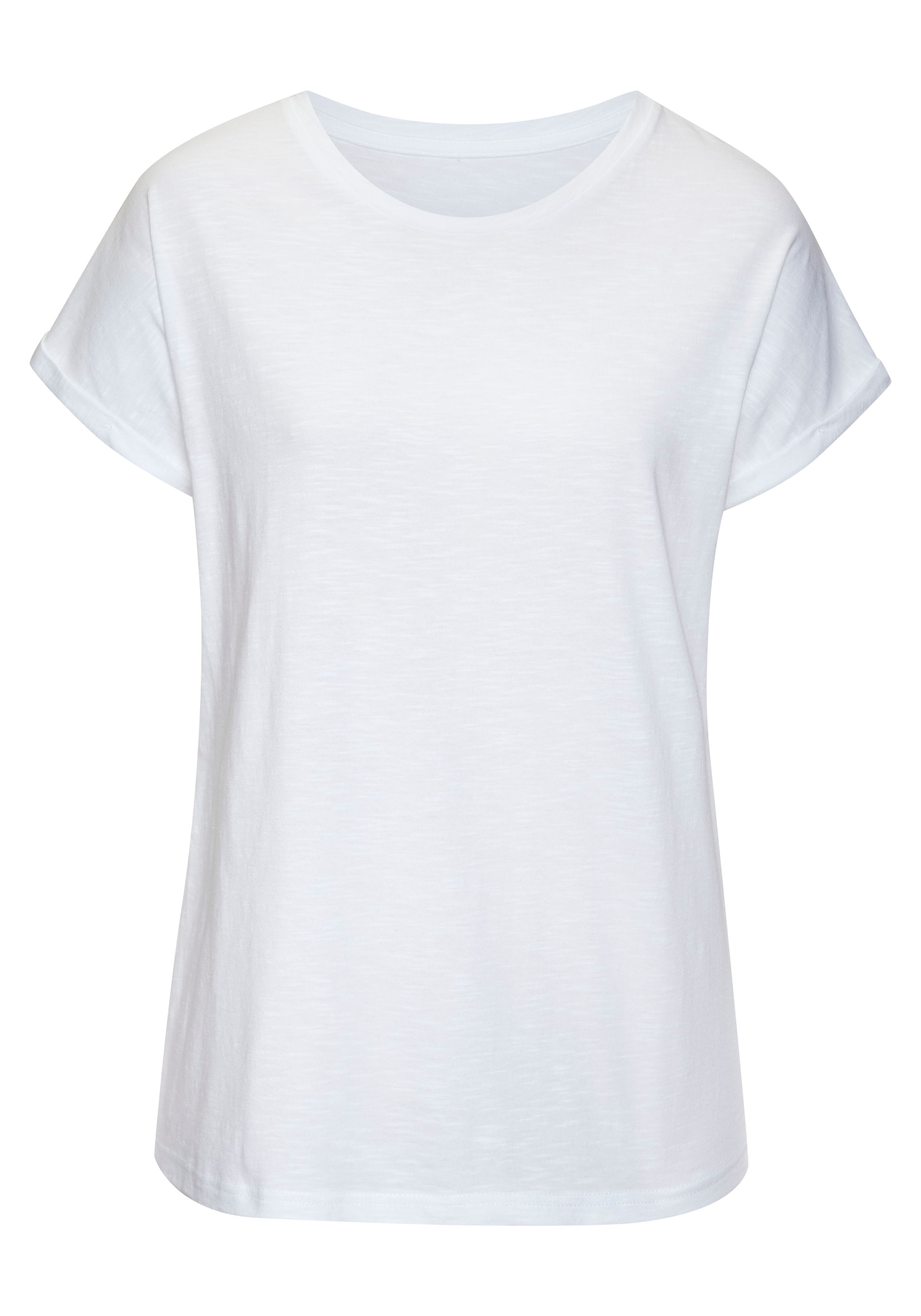 Vivance T-Shirt »mit modischem Frontprint«, (2er-Pack), aus weicher Baumwoll-Qualität