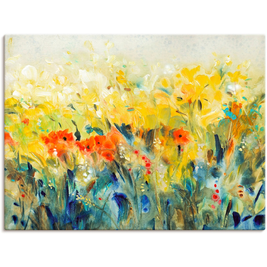 Artland Leinwandbild »Schwingende Blumen II«, Blumenwiese, (1 St.)