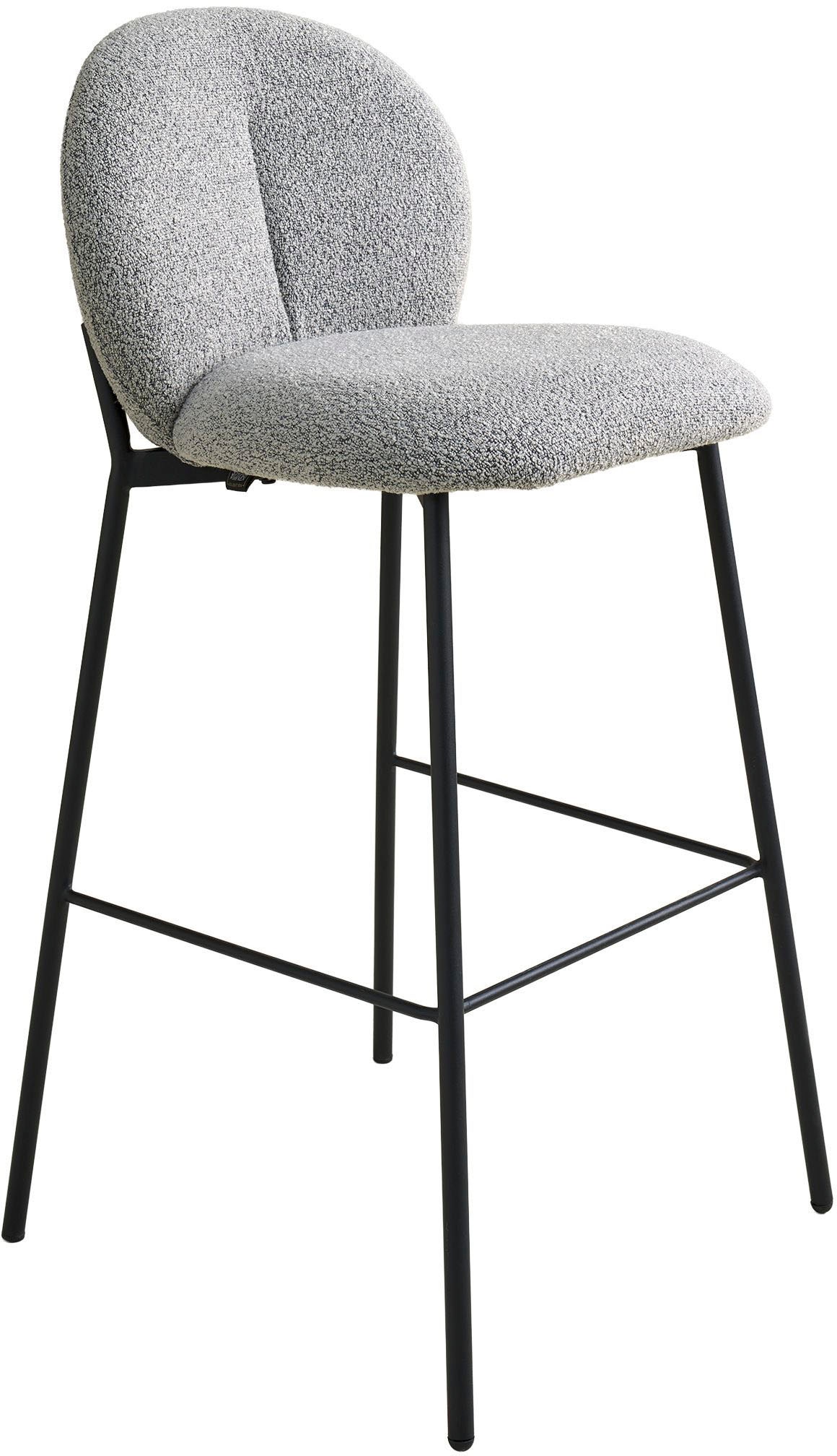 SCHÖNER WOHNEN-Kollektion 4-Fußstuhl »FORDE« (Set) 2 Stk.Bezug Bouclé, Untergestell Metall pulverbeschichtet