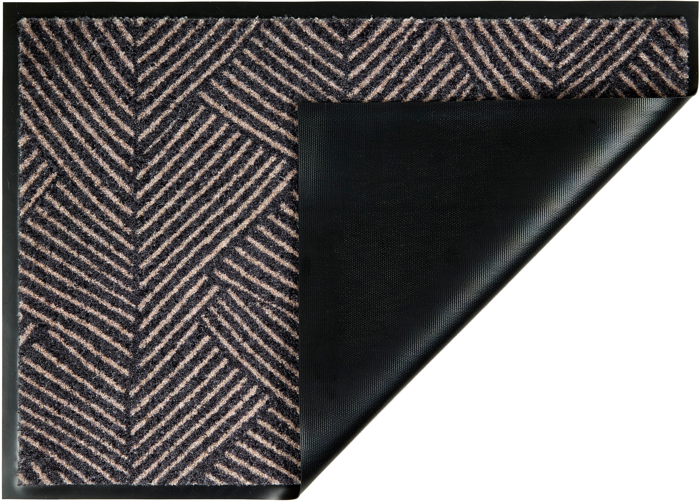 Fußmatte "Bellevue", grau (anthrazit), B:50cm H:8mm L:70cm, Kunstfaser, SCHÖNER WOHNEN-KOLLEKTION, Teppiche, Fußmatte, Türmatte, Schmutzfang, In und Outdoor, Sauberlauf, waschbar 3