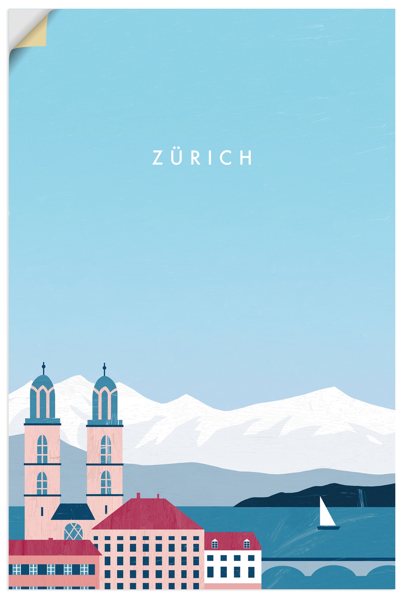 Artland Wandbild "Zürich" 1 Stk. tlg. als Alubild, Leinwandbild, Poster, Wandaufkleber in verschied. Größen