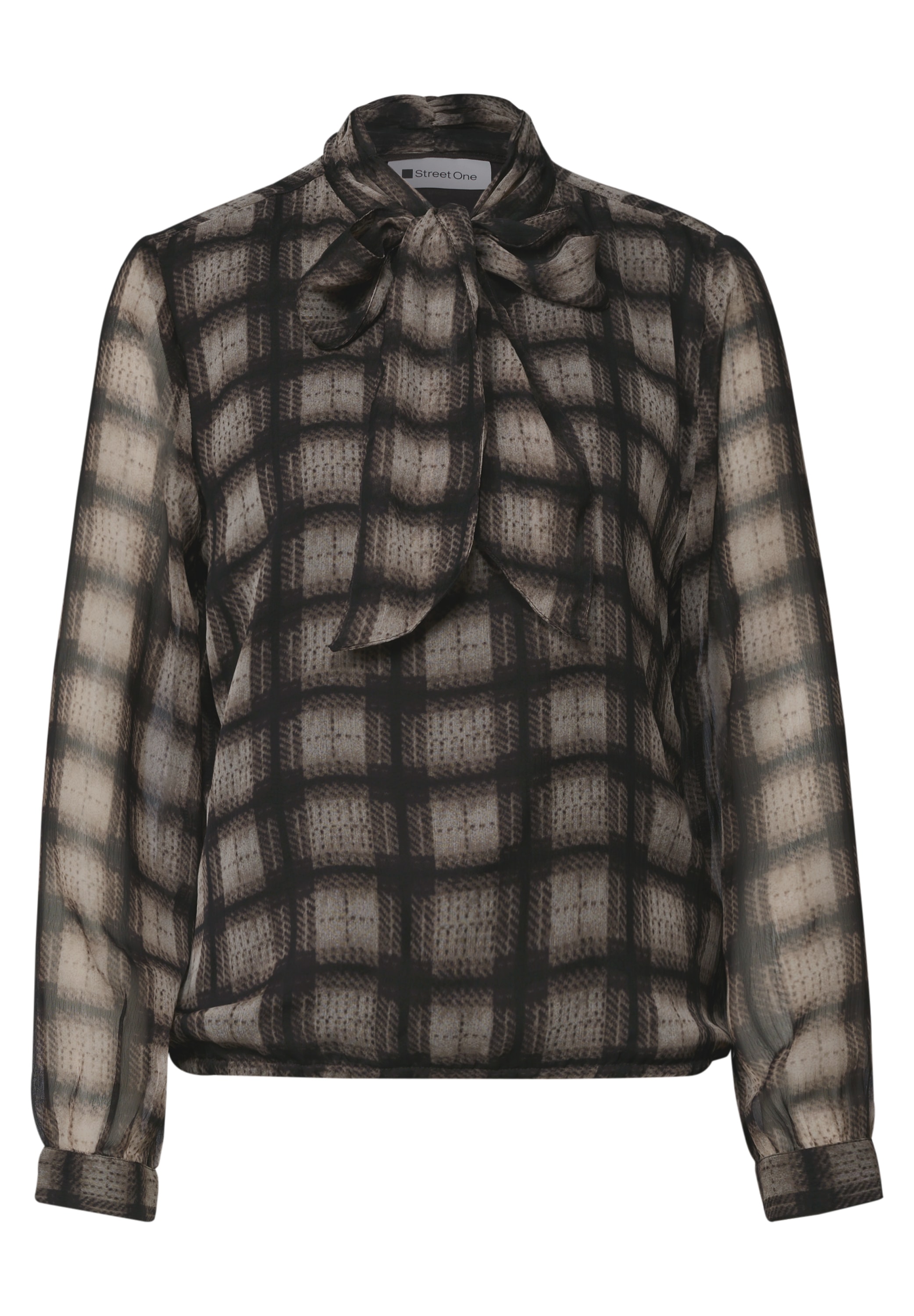 STREET ONE Langarmbluse mit allover Print