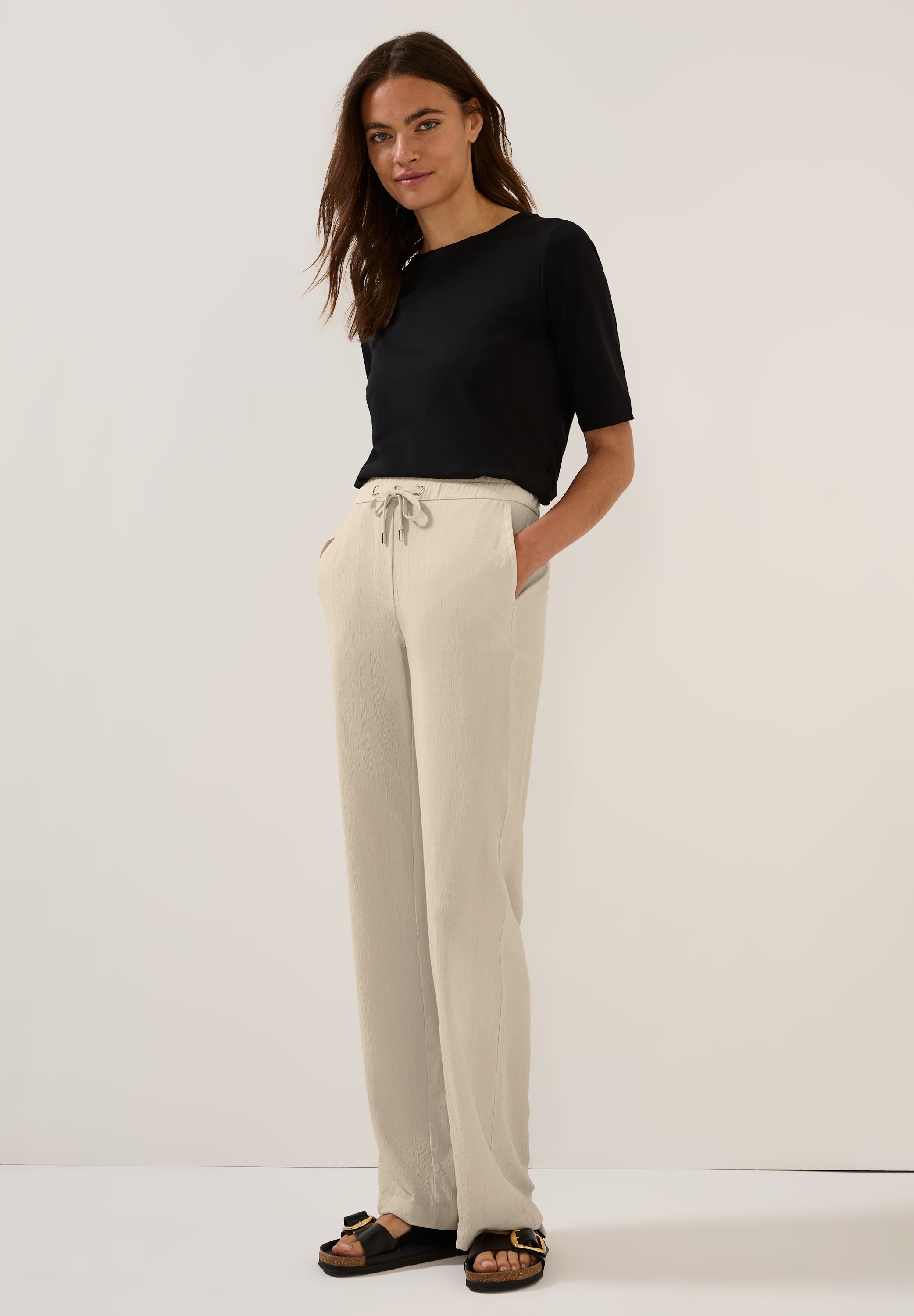 Cecil Stoffhose »Style Neele«, mit elastischem Bund und Tunnelzug