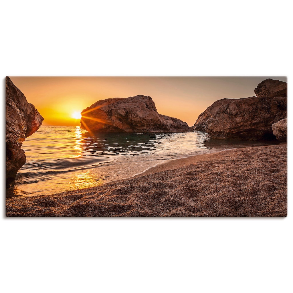 Artland Wandbild »Sonnenuntergang und Strand«, Strand, (1 St.)