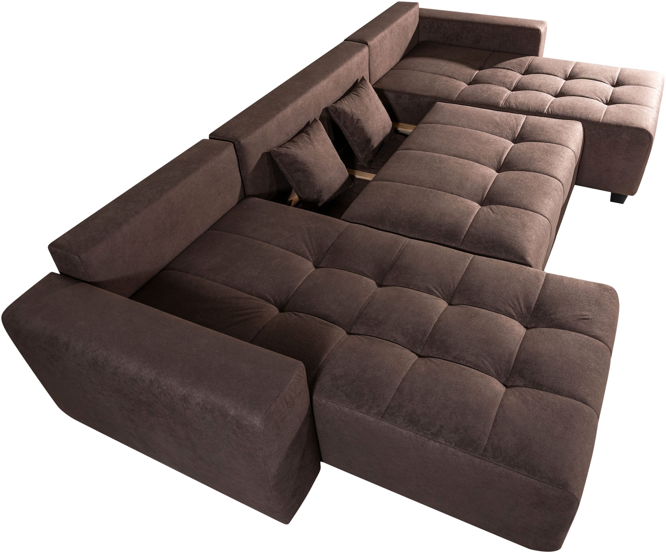 COLLECTION AB Wohnlandschaft »Bella U-Form, Breite 314 cm« Wonlandschaft, Schlaffunktion,Bonnelfederkern,Rückenkissen
