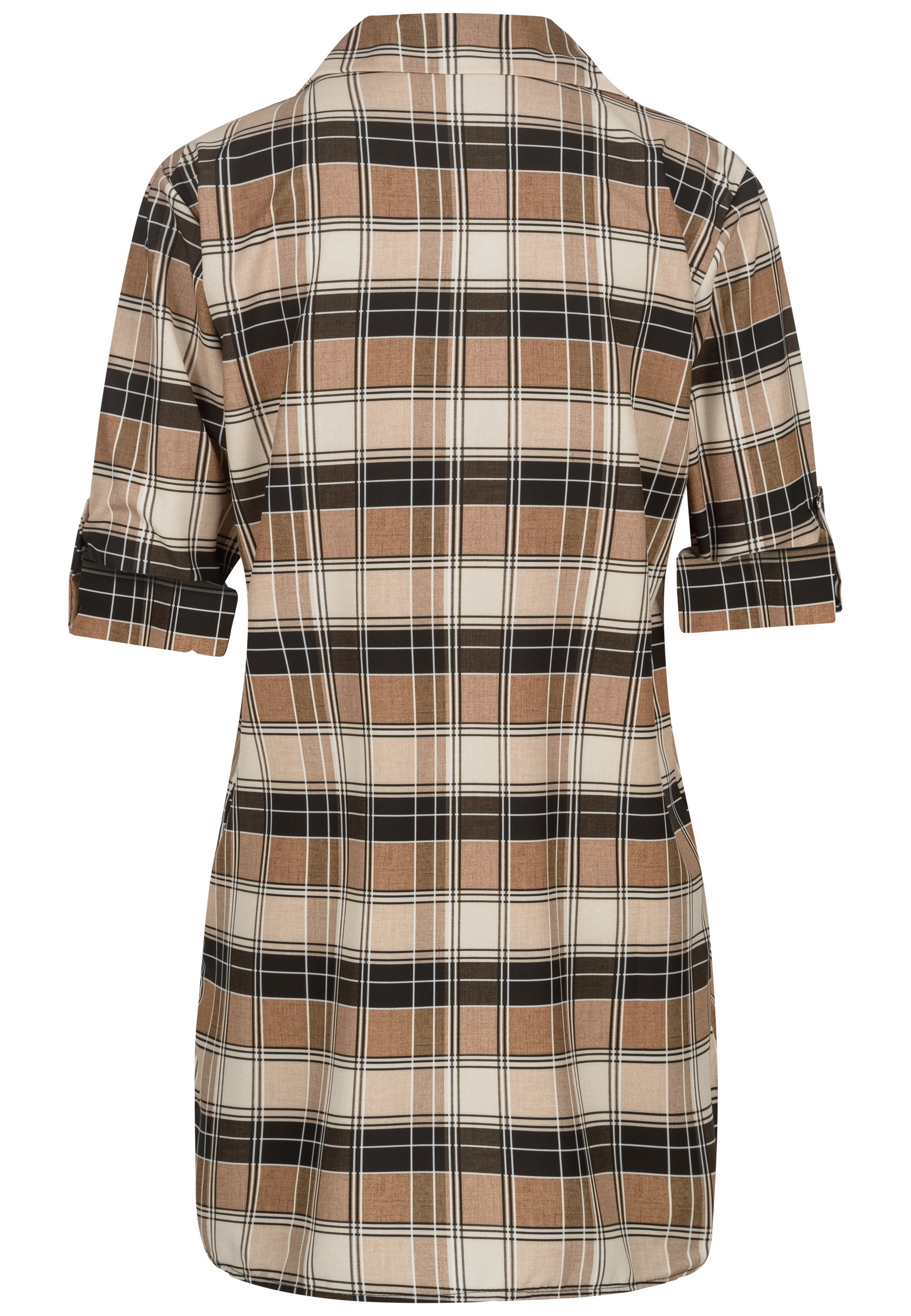 CLOUD 5IVE Klassische Bluse »CLOUD 5IVE Turn Up 3/4 Arm Bluse kariert small«