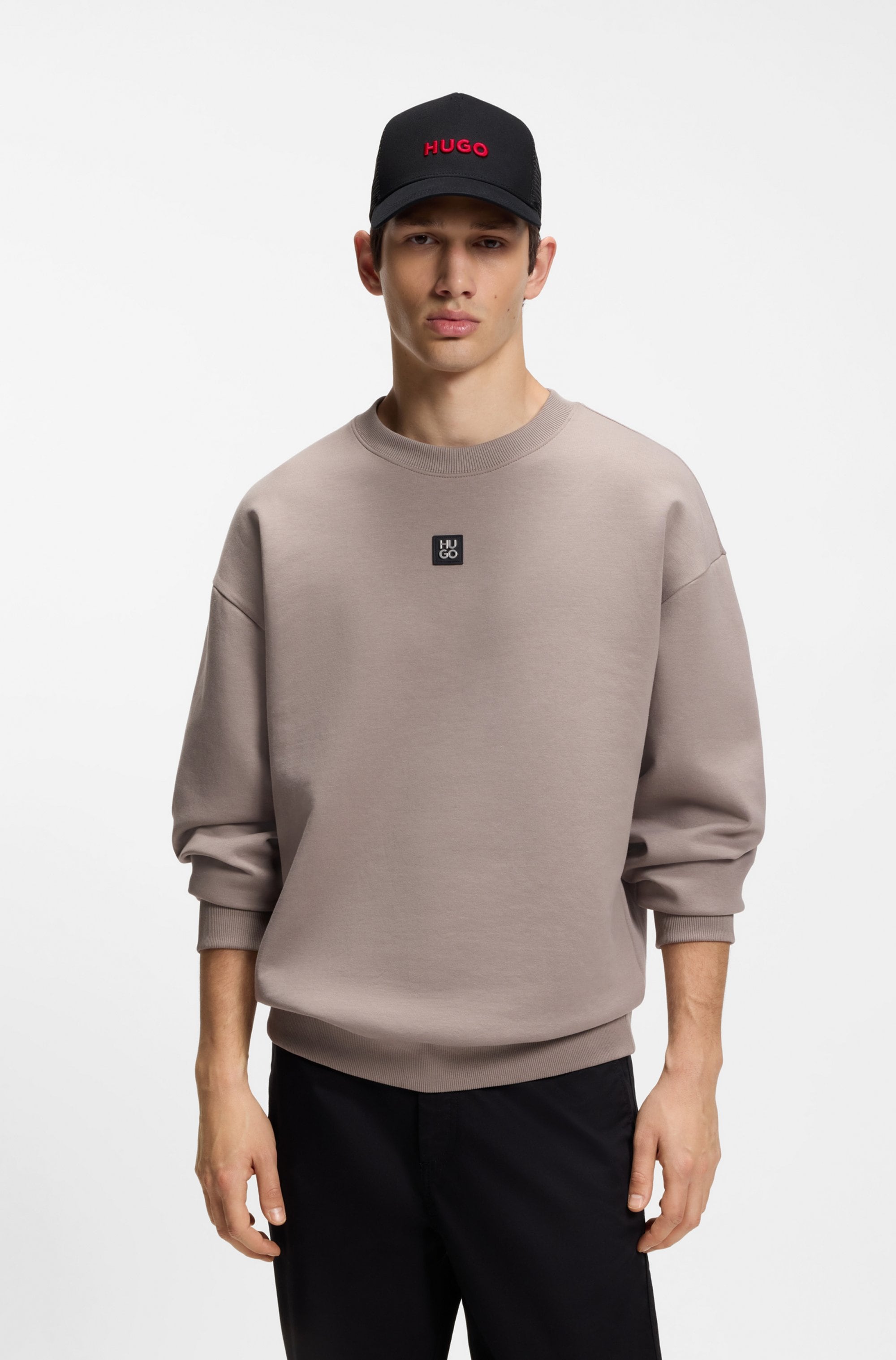 HUGO Fitted Cap »Marsel-Trucker« aus Twill & Mesh mit 3D Logostickerei, unisex