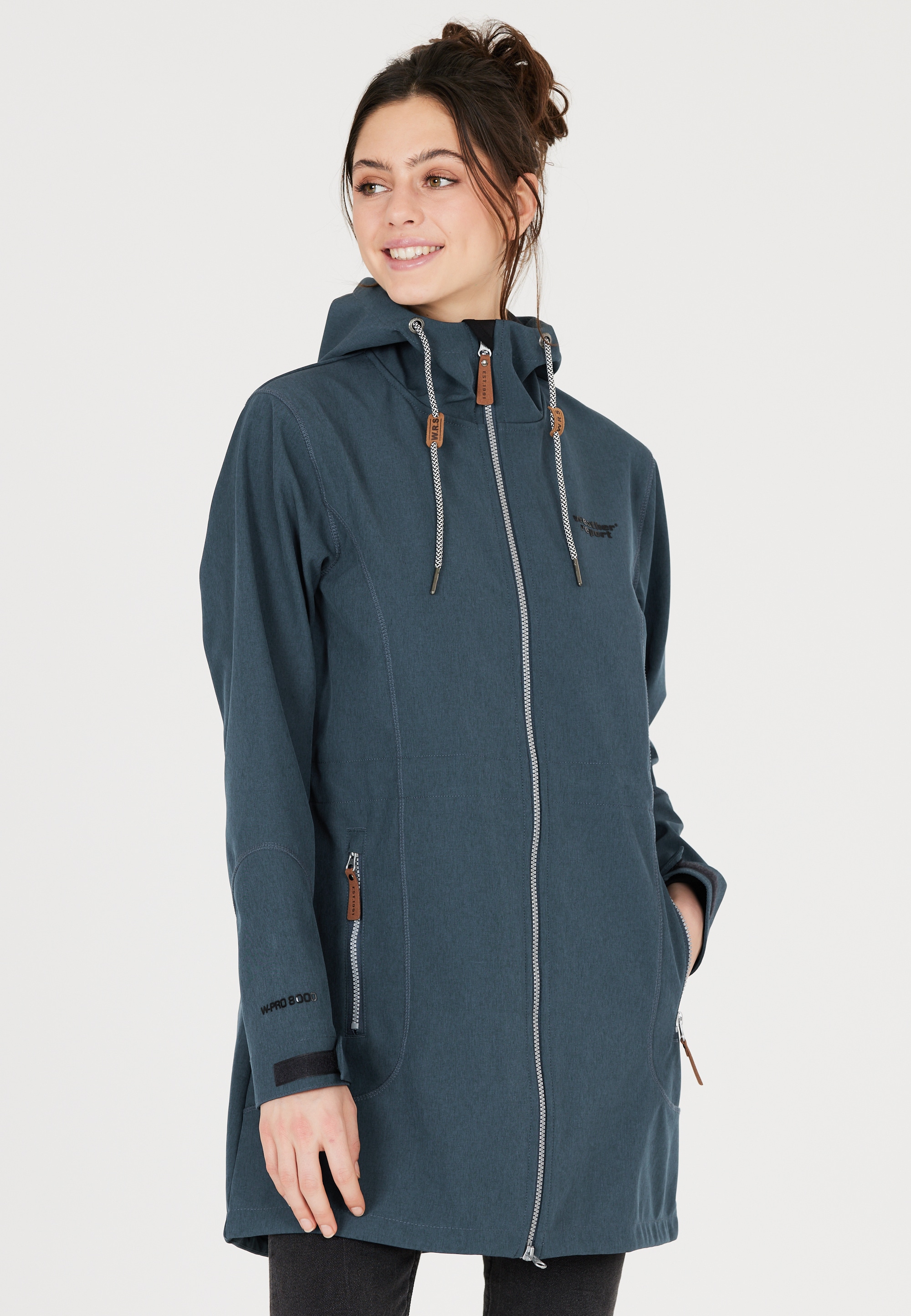 WEATHER REPORT Softshelljacke »Lilan«, mit langem Schnitt und wasserdichter Funktion