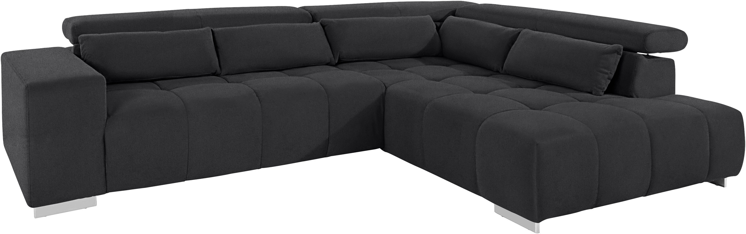 COTTA Ecksofa »Orion L-Form«, mit Kopfteilverstellung & 5 Nierenkissen