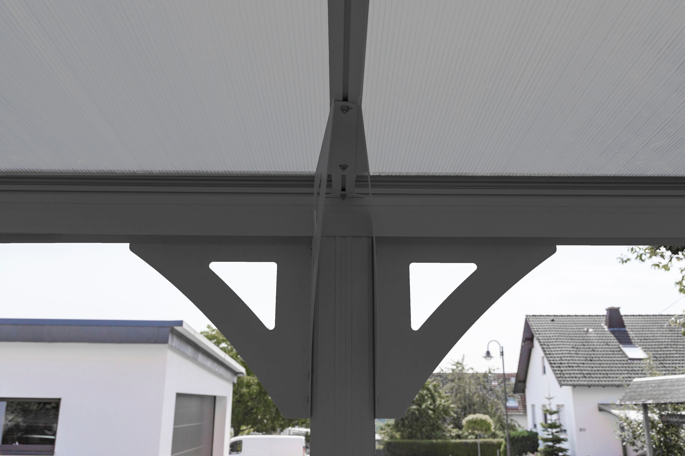 WESTMANN Einzelcarport »Flachdach«, Aluminium, 280 cm, Anthrazit, aus Aluminium, anthrazit