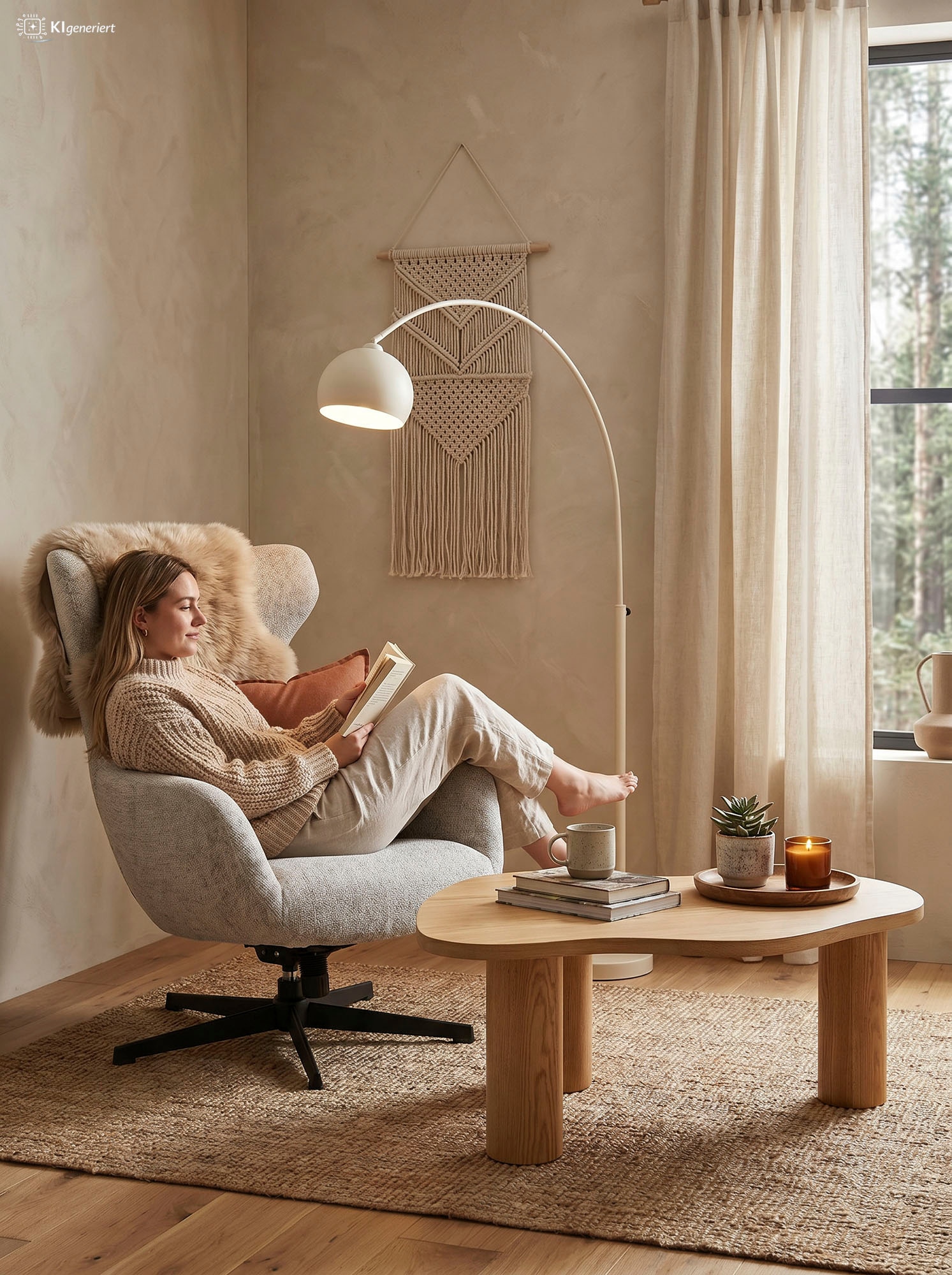 SalesFever Couchtisch »Couchtisch 90x51 cm« Markante organische Form mit skulpturalem Charakter