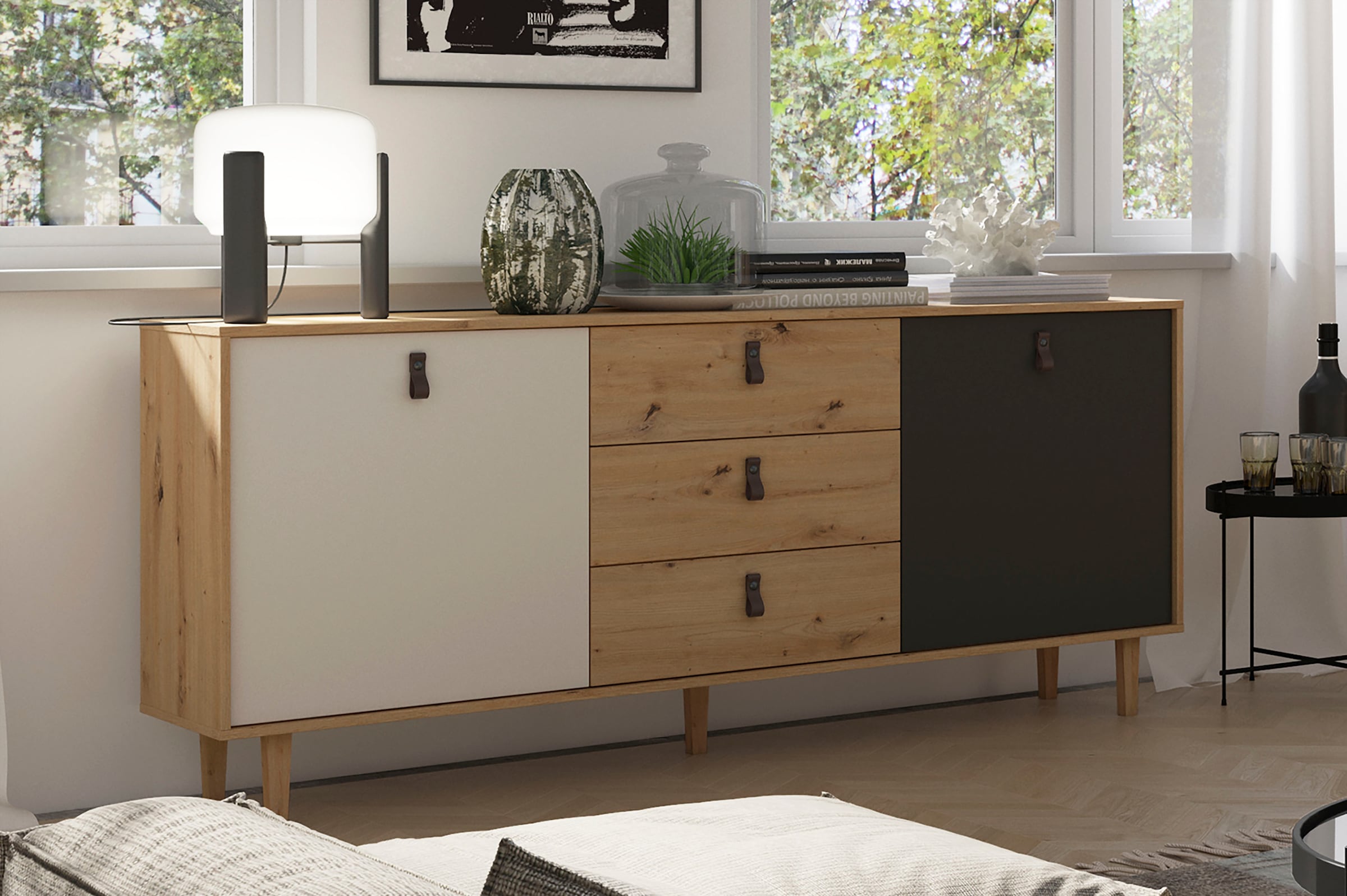 INOSIGN Sideboard "Bill, Kommode in 120cm und 180cm Breite, mit Massivholzf günstig online kaufen