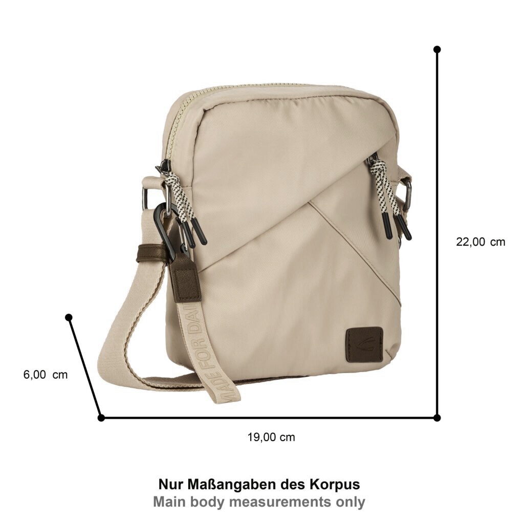 camel active Umhängetasche »Aurum« aus recyceltem Polyester in Nylonstruktur, leicht & mit feinen Details