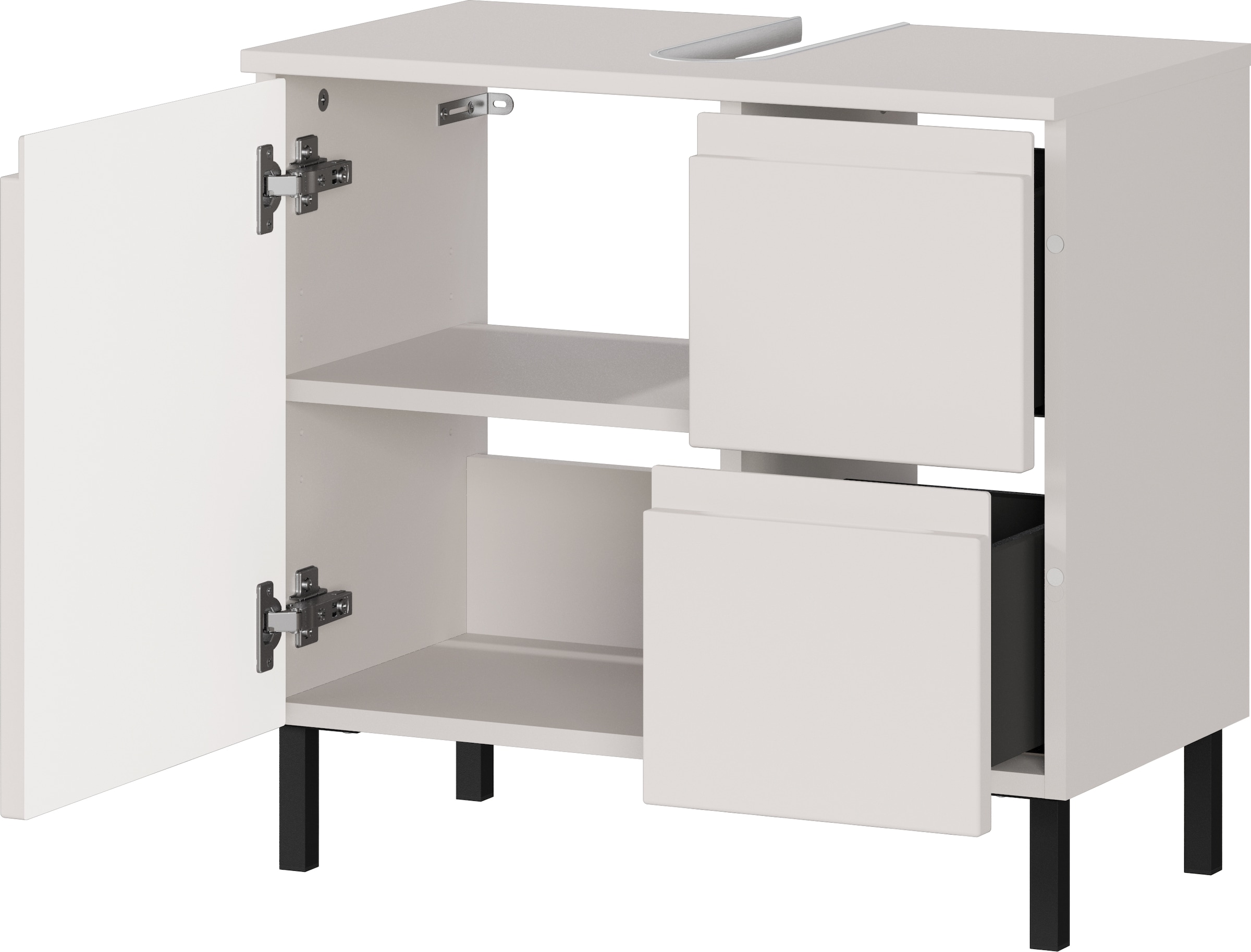 GERMANIA Waschbeckenunterschrank »Scantic«, (1 St.), mit Siphonausschnitt