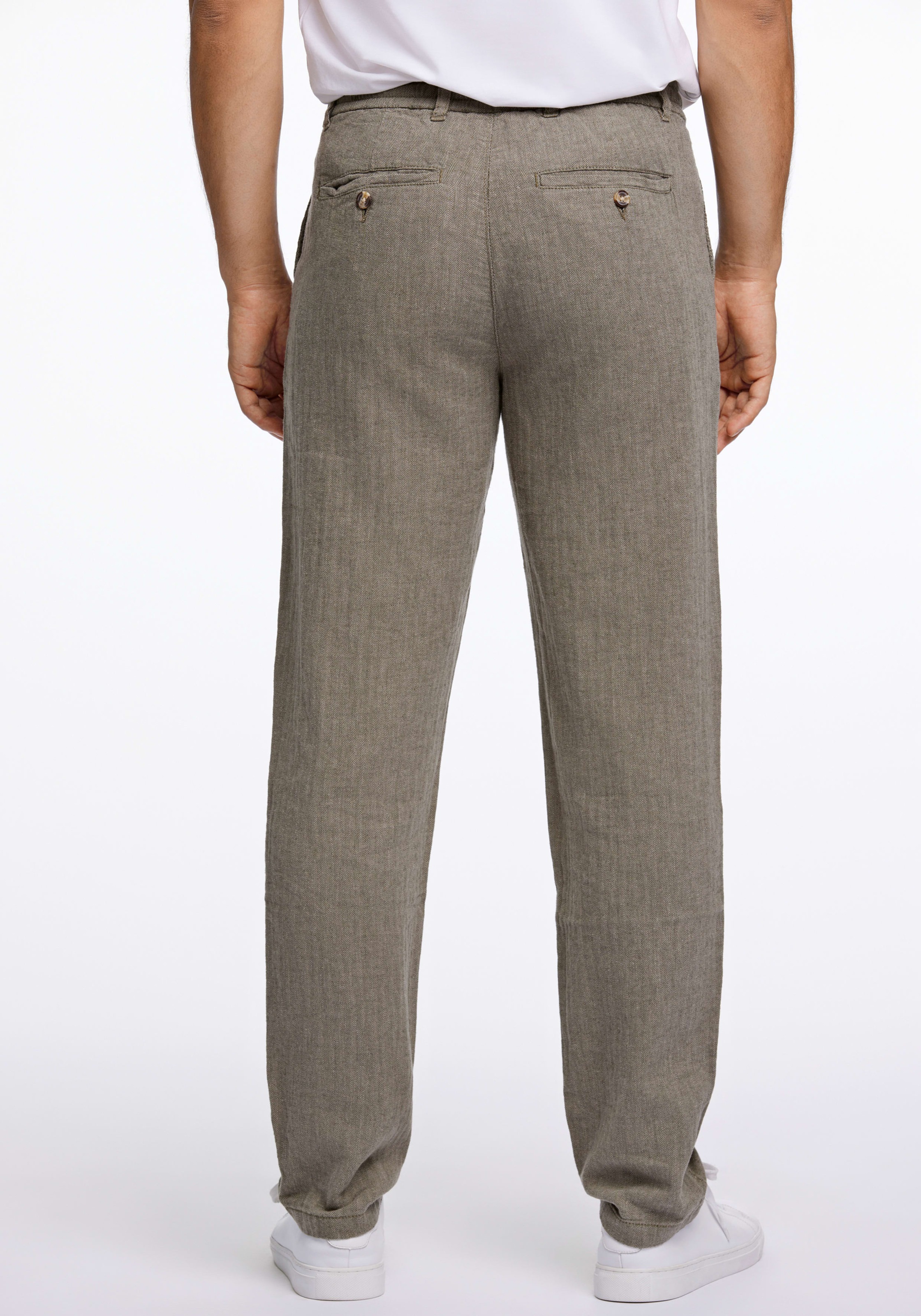 LINDBERGH Leinenhose  mit Kordelzug und elastischem Bund