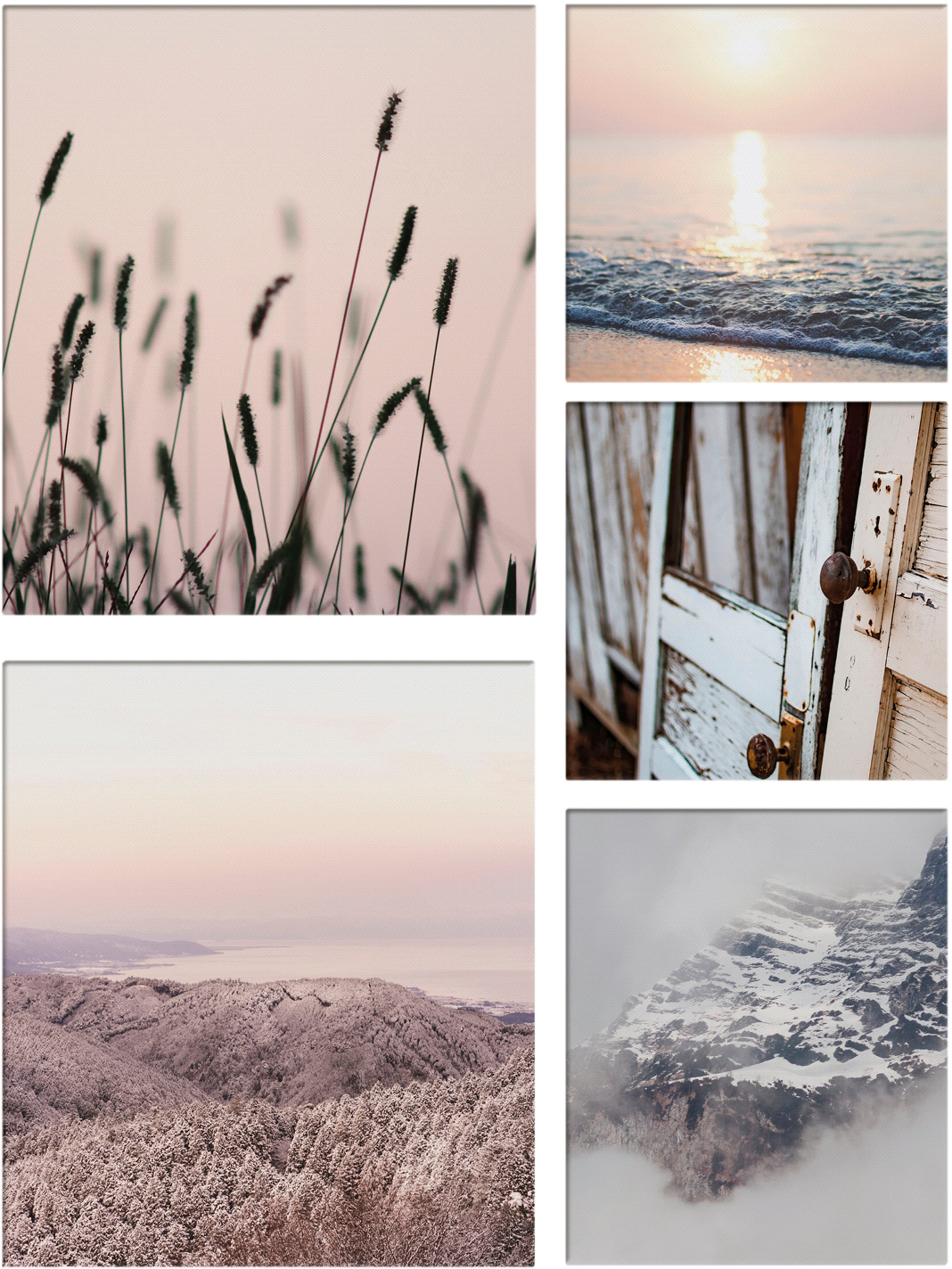 Art for the home Leinwandbild "Soft Temptation Ruhe", Natur-Zen, (Set, 5 St günstig online kaufen