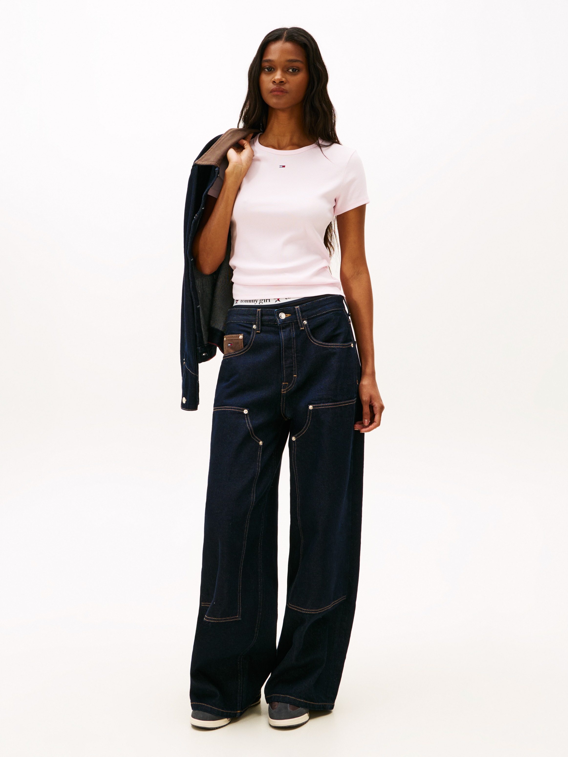 Thumbnail - Tommy Jeans Kurzarmshirt "TJW SLIM ESSENTIAL RIB SS EXT"