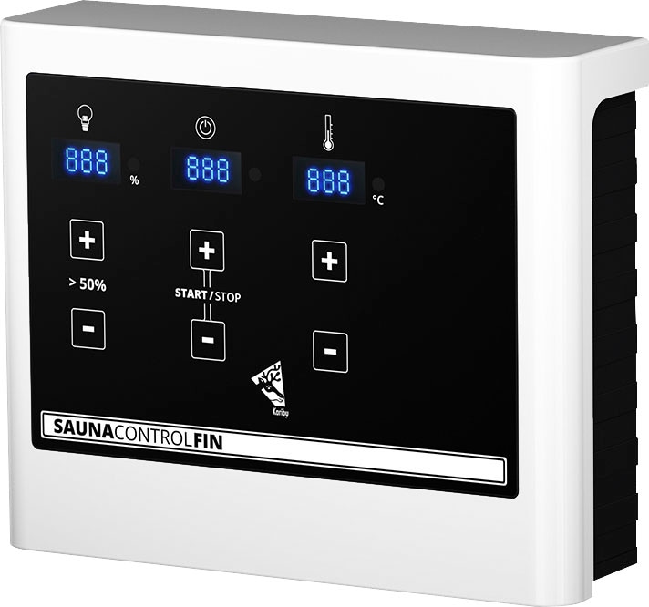 KONIFERA Saunahaus »Maiko 3 SET A«, naturbelassen, mit Ofen 9 kW ext. Steuerung