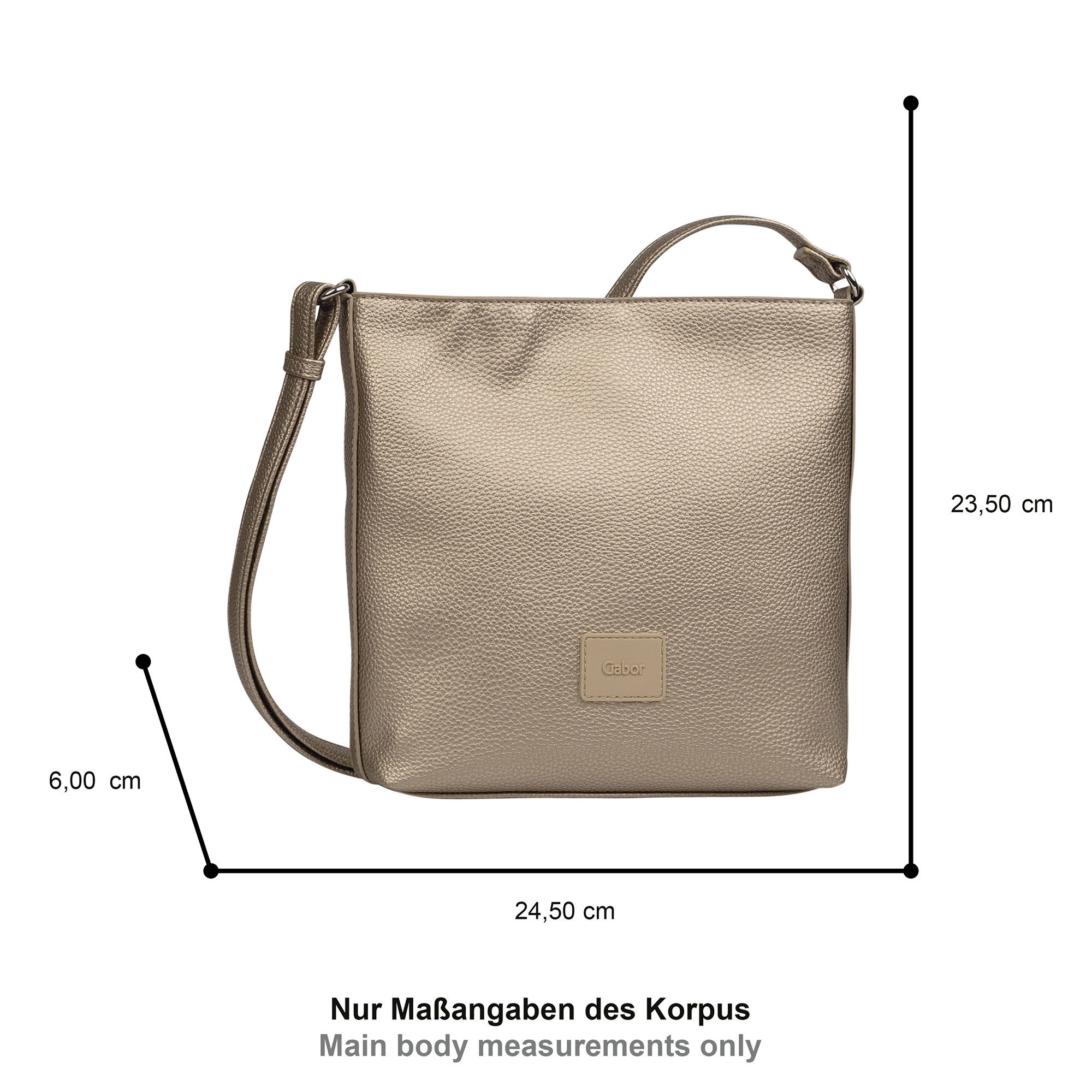 Gabor Umhängetasche "Elfie" Damen Schultertasche, Handtasche mit Logo-Aufnä günstig online kaufen