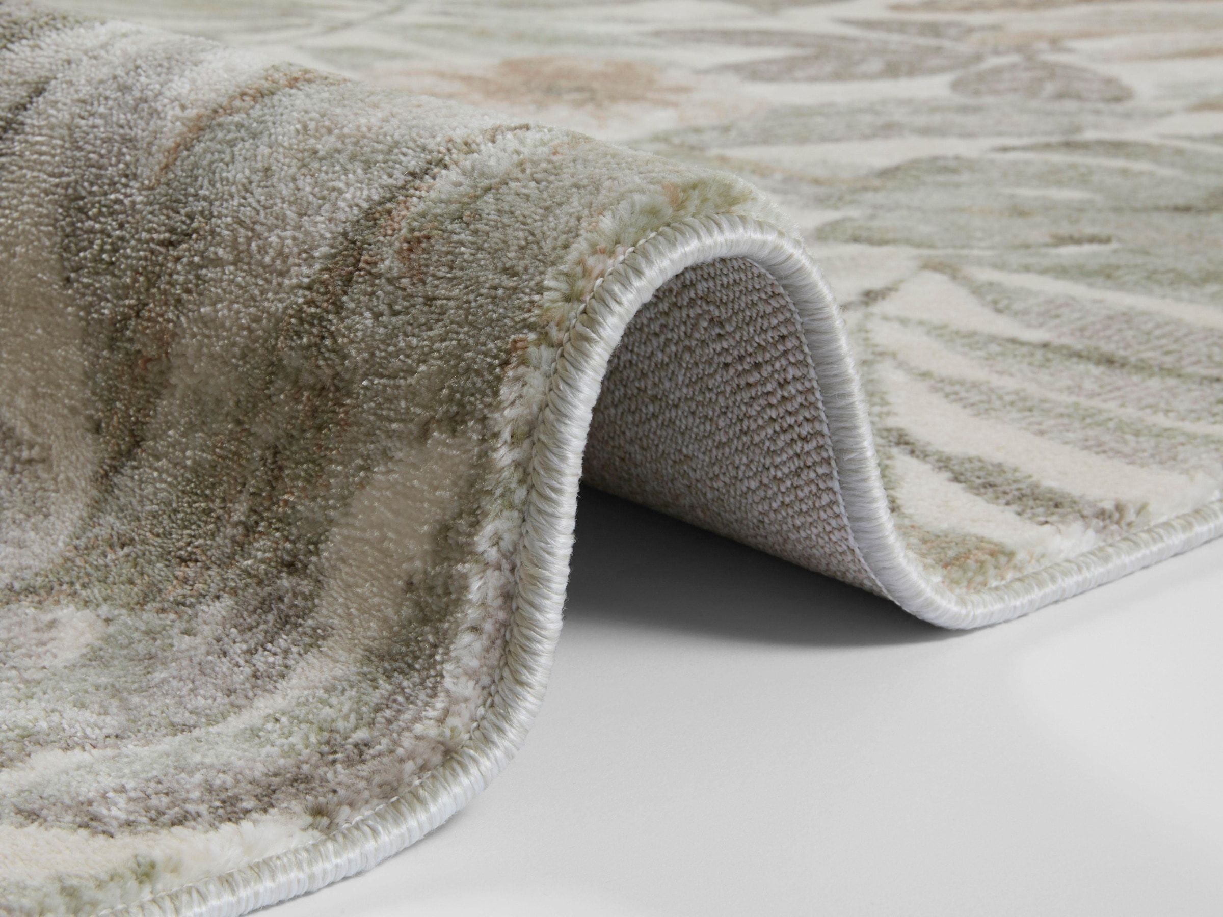 ELLE DECORATION Teppich »Sambre«, rechteckig, 11 mm Höhe, Kurzflor, Besonders weich durch Microfaser,Floral, Pflegeleicht