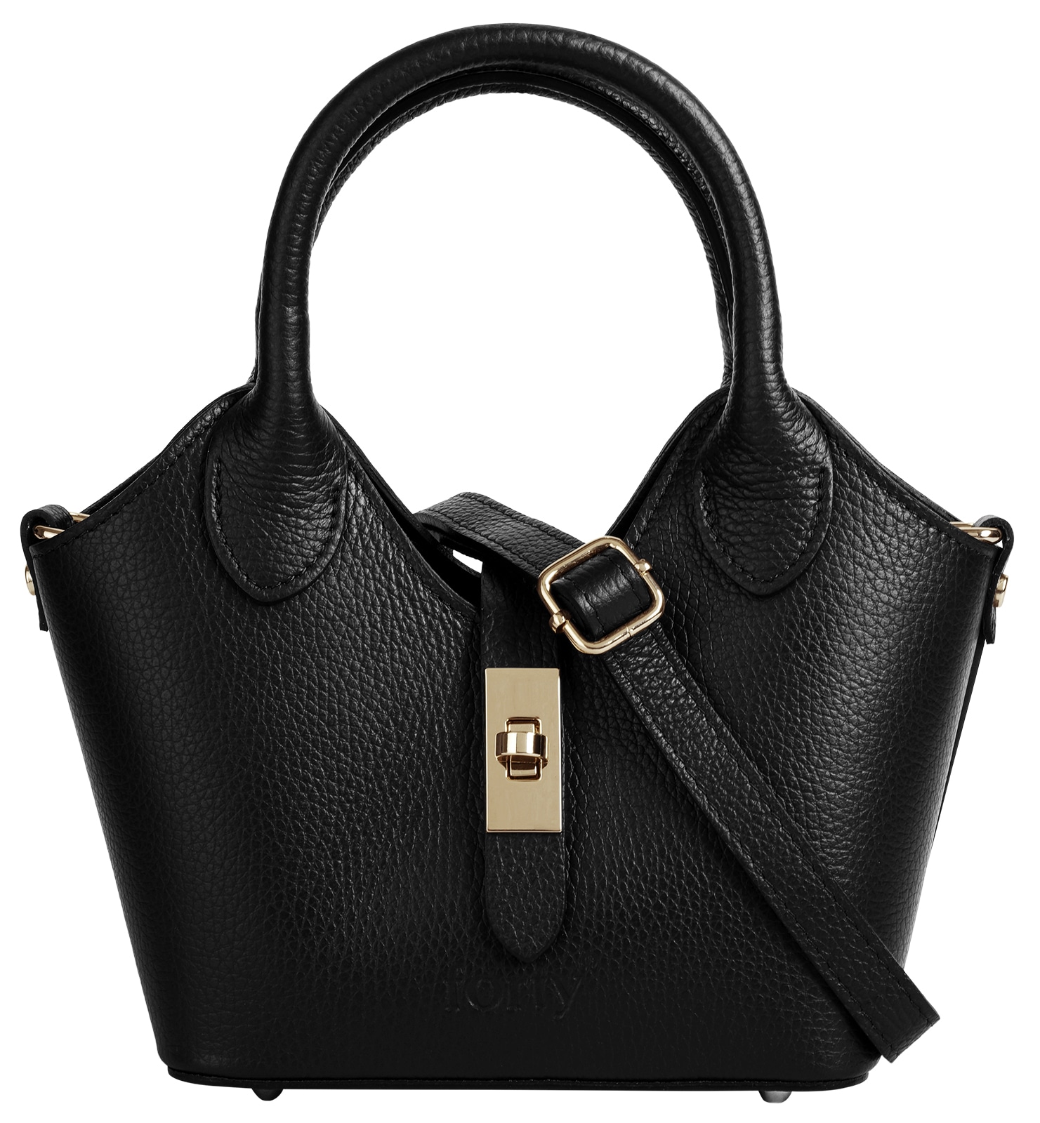 forty Henkeltasche "LANVERRA - S" echt Leder, Made in Italy