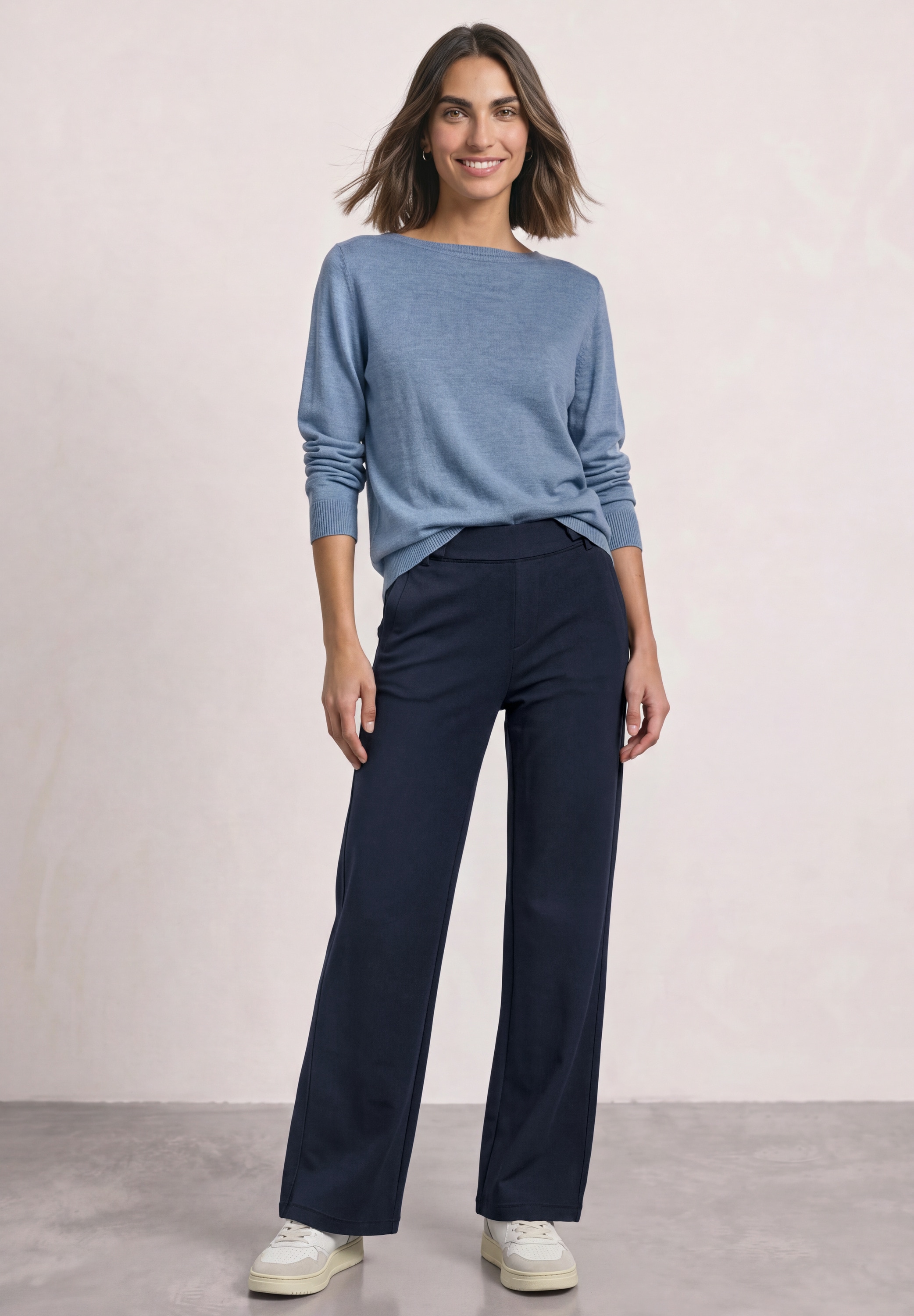 STREET ONE Stoffhose  mit Wide Legs