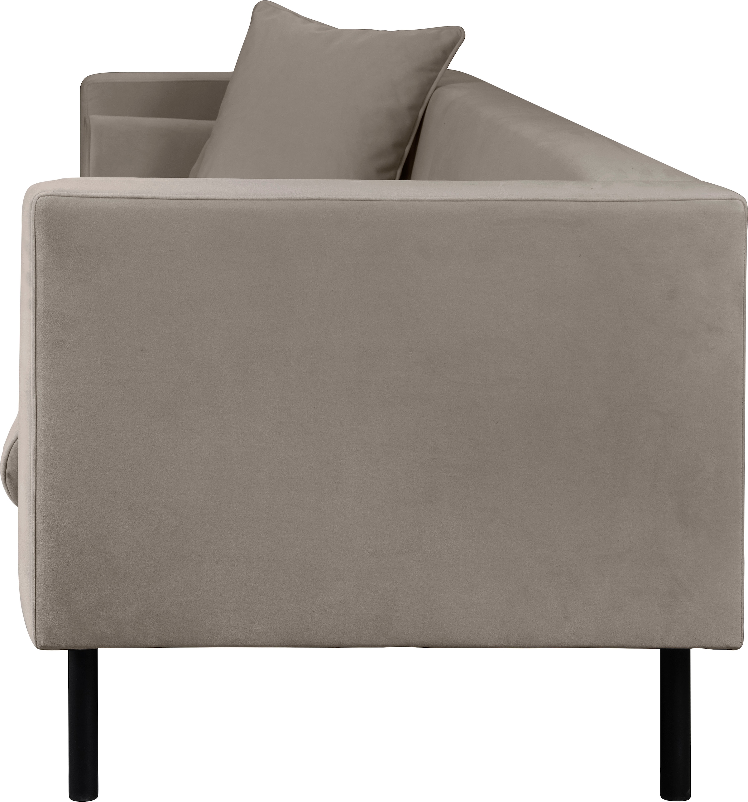 Guido Maria Kretschmer Home&Living 3-Sitzer »Lillibeth Designsofa mit Wellenunterfederung, Maße B/T/H: 218/74/83 cm«, Zierkissen als Wendekissen, Bezug Samtoptik oder Cord