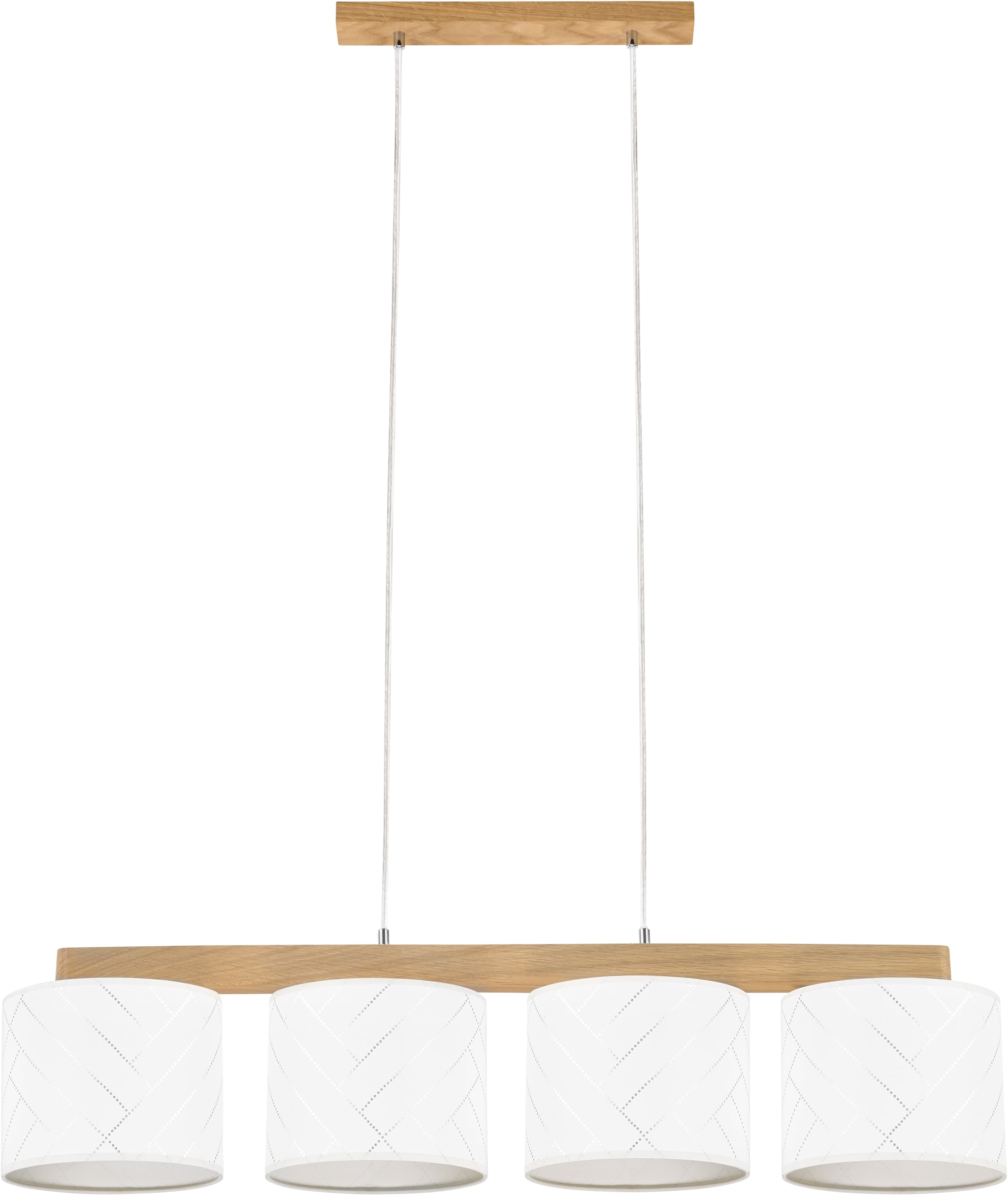 BRITOP LIGHTING Pendelleuchte »PUNTO«, 4 flammig, Leuchtmittel E27 | ohne Leuchtmittel, Hängeleuchte, Aus edlem Eichenholz, Kürzbar