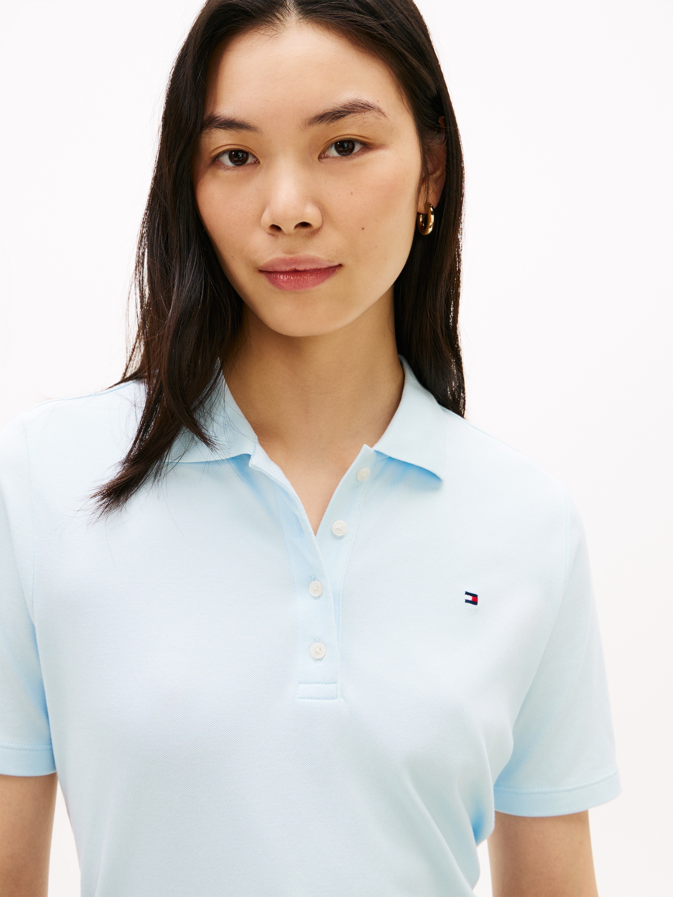 Tommy Hilfiger Poloshirt "1985 Regular Fit Pique Premium Polo" Logo-Sticker günstig online kaufen